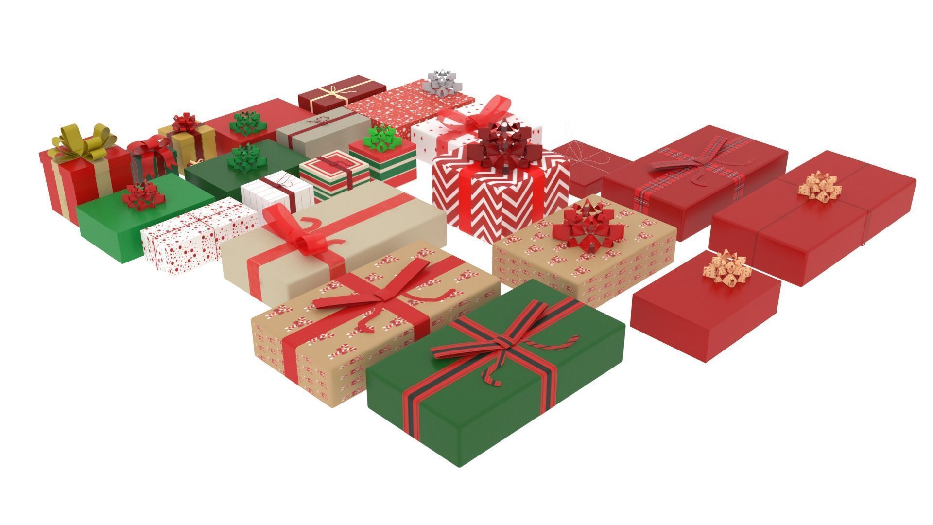 Christmas Gifts Set 3D model_12