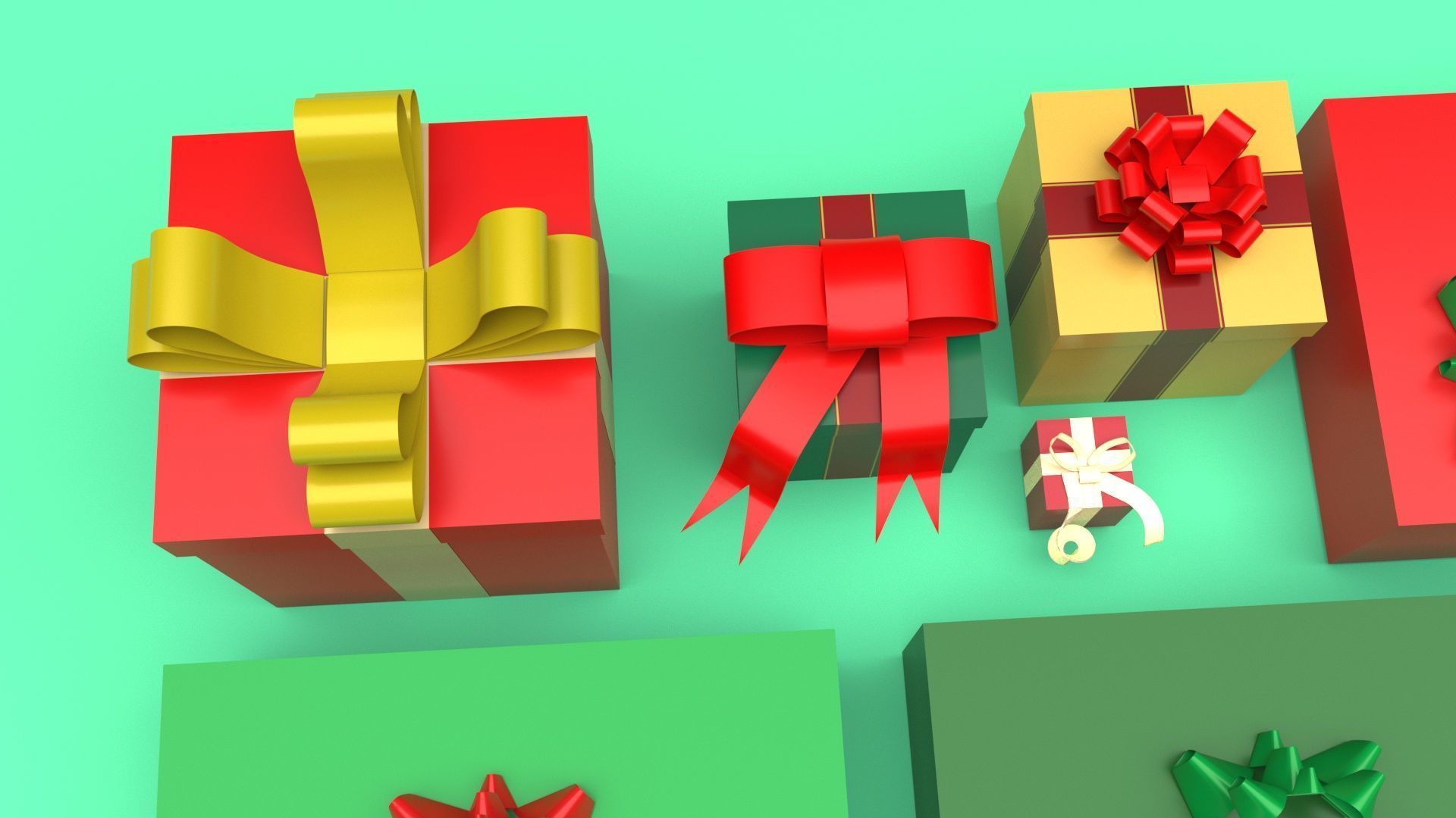 Christmas Gifts Set 3D model_75