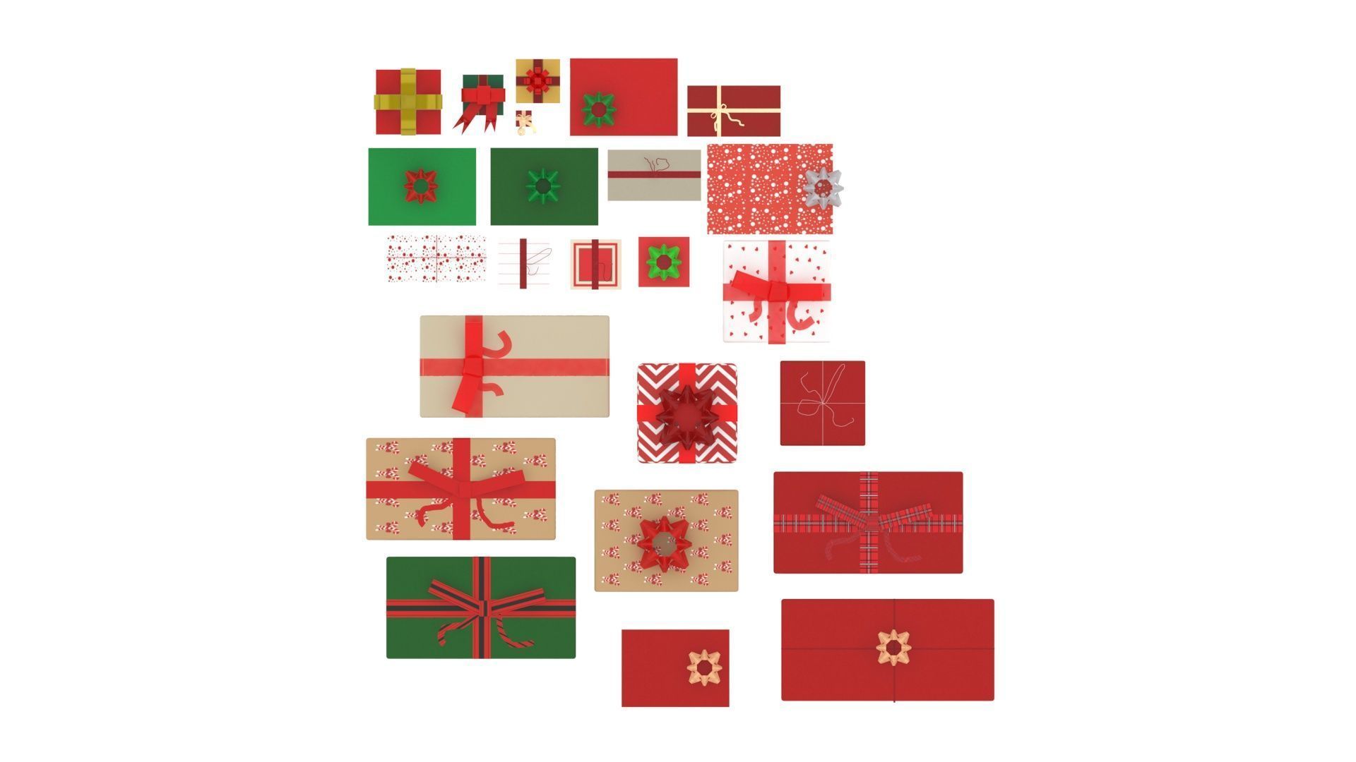 Christmas Gifts Set 3D model_13