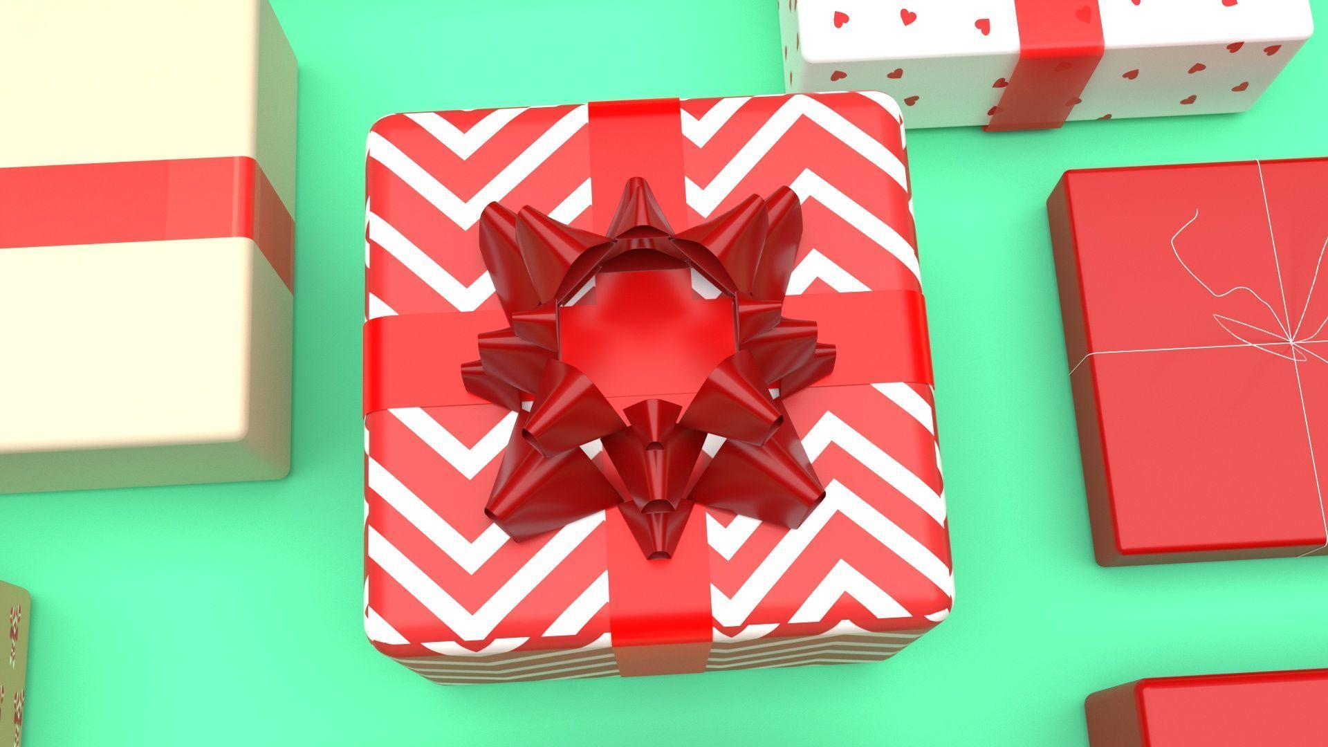Christmas Gifts Set 3D model_84