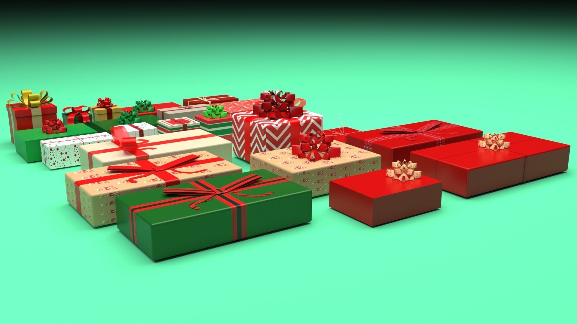 Christmas Gifts Set 3D model_93