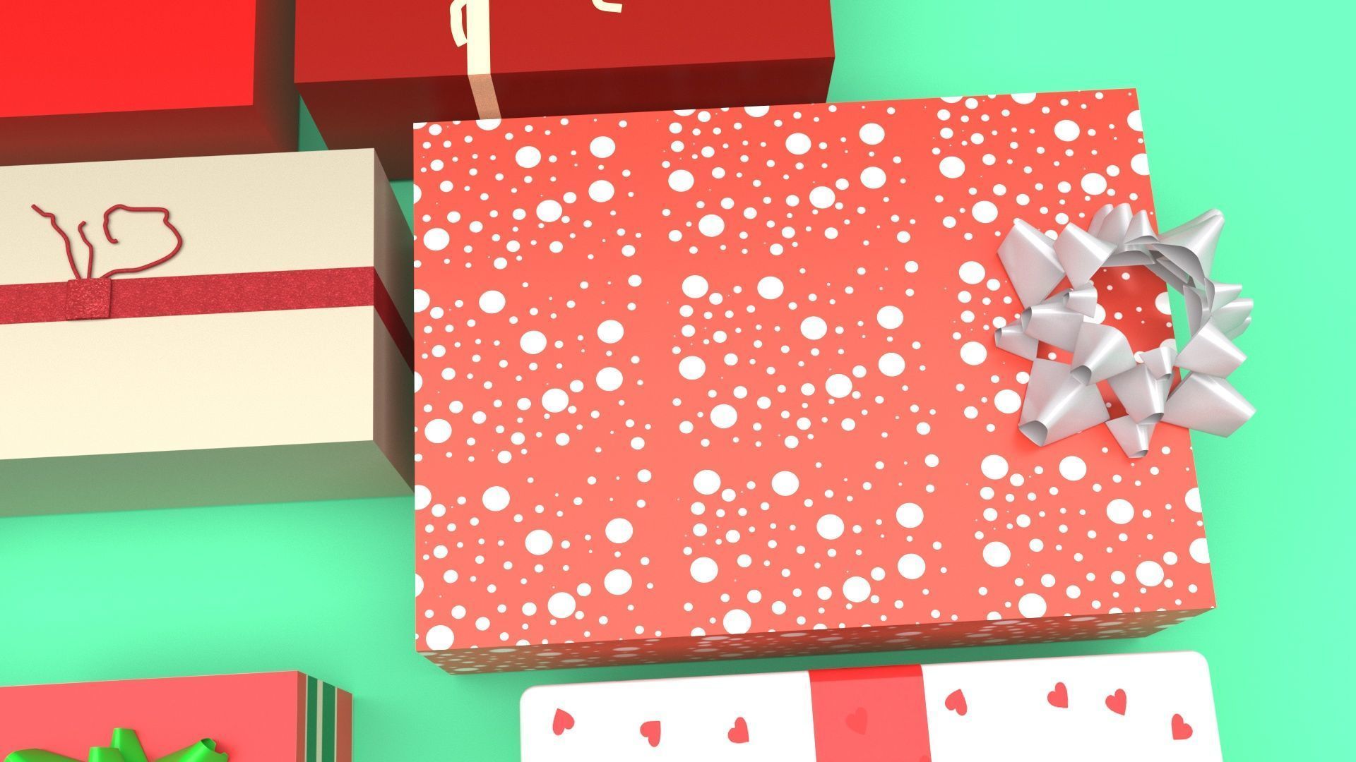 Christmas Gifts Set 3D model_77