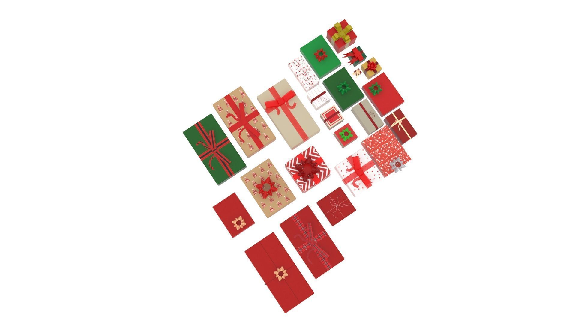 Christmas Gifts Set 3D model_1