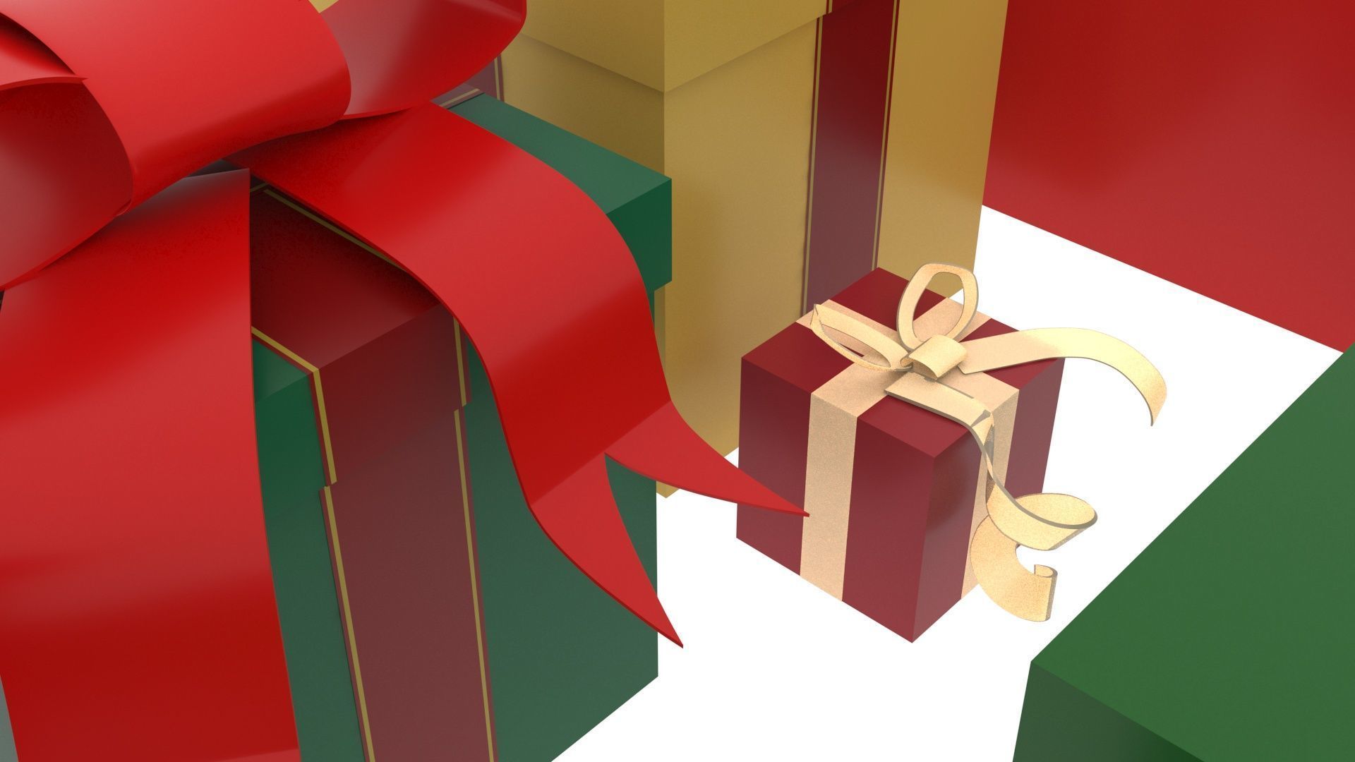 Christmas Gifts Set 3D model_9