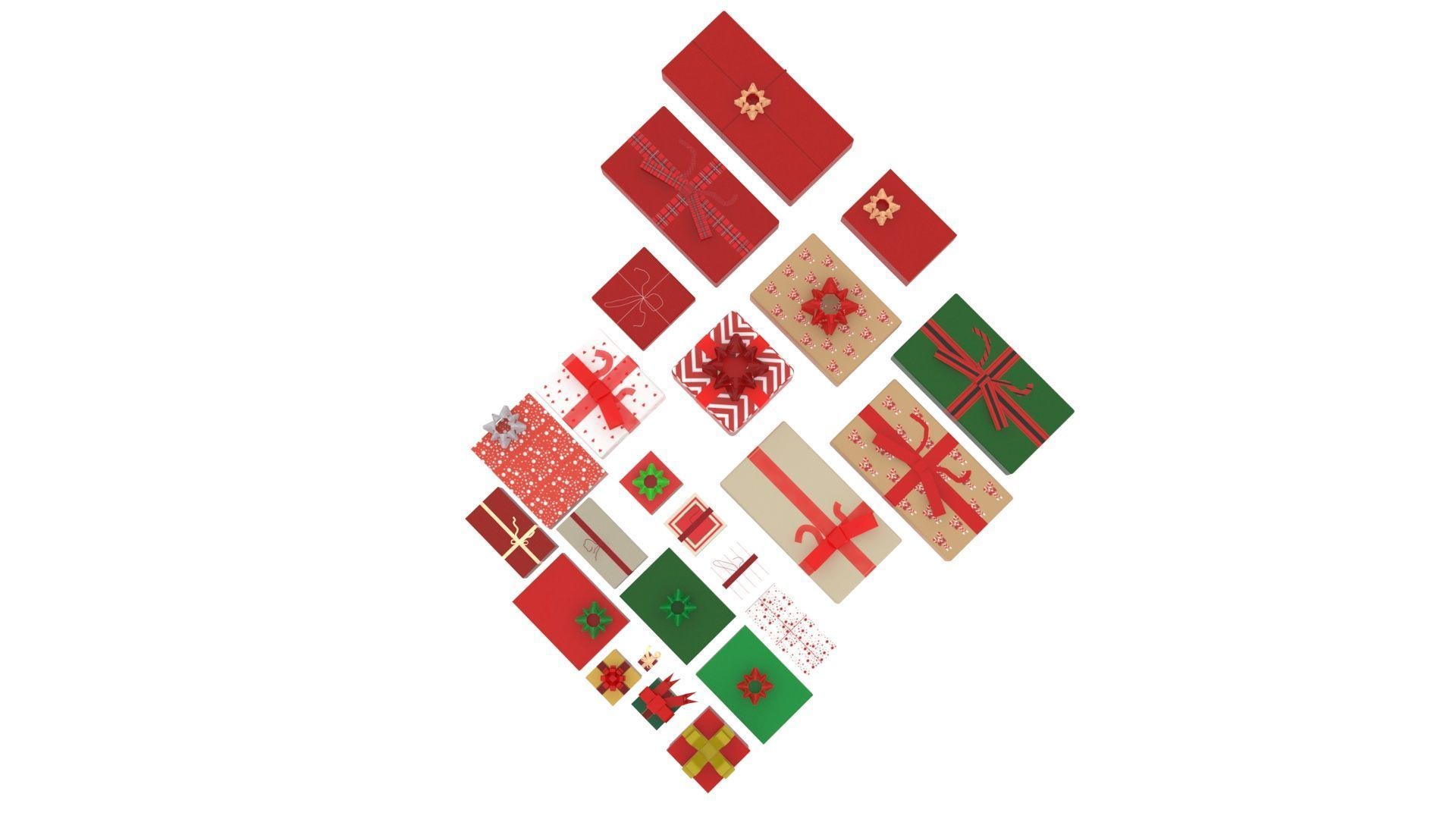 Christmas Gifts Set 3D model_3