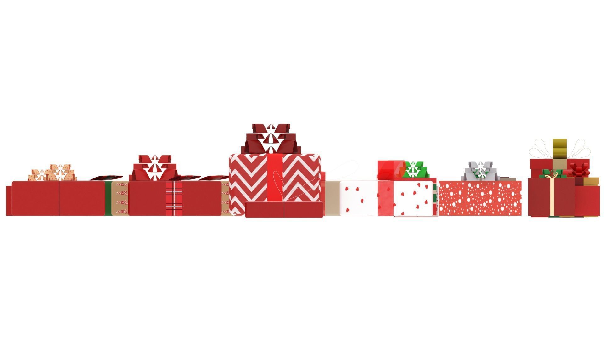 Christmas Gifts Set 3D model_18