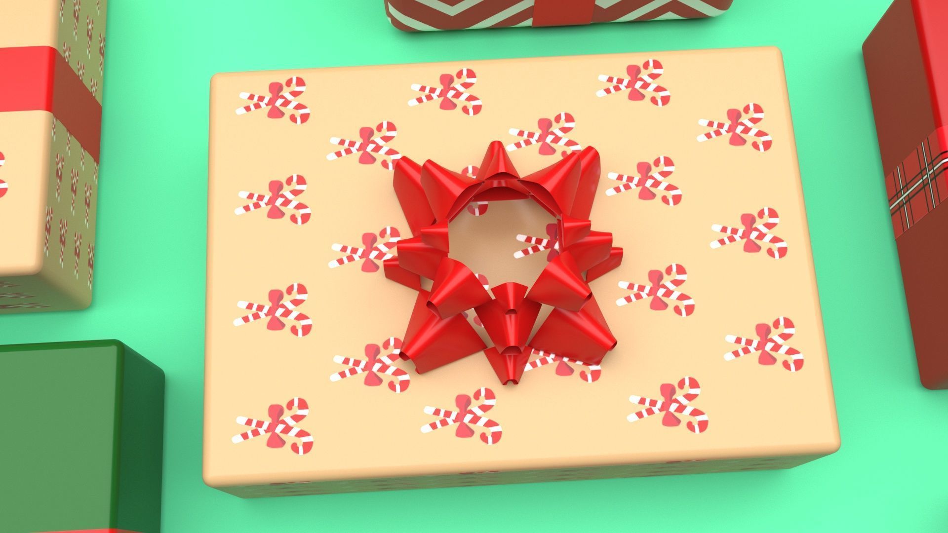 Christmas Gifts Set 3D model_87