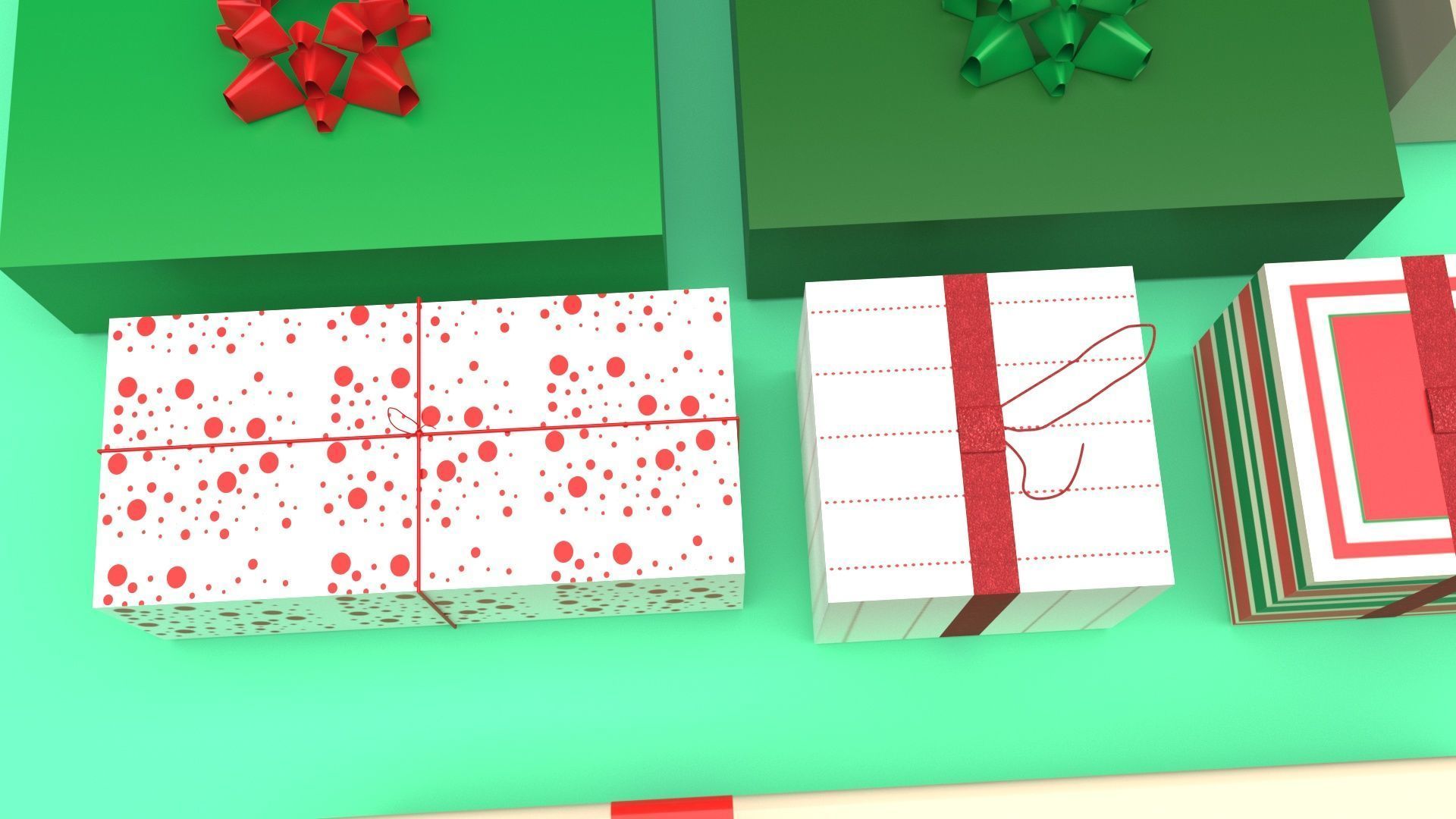 Christmas Gifts Set 3D model_79