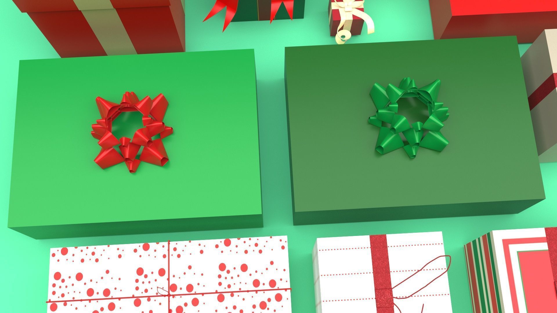 Christmas Gifts Set 3D model_78