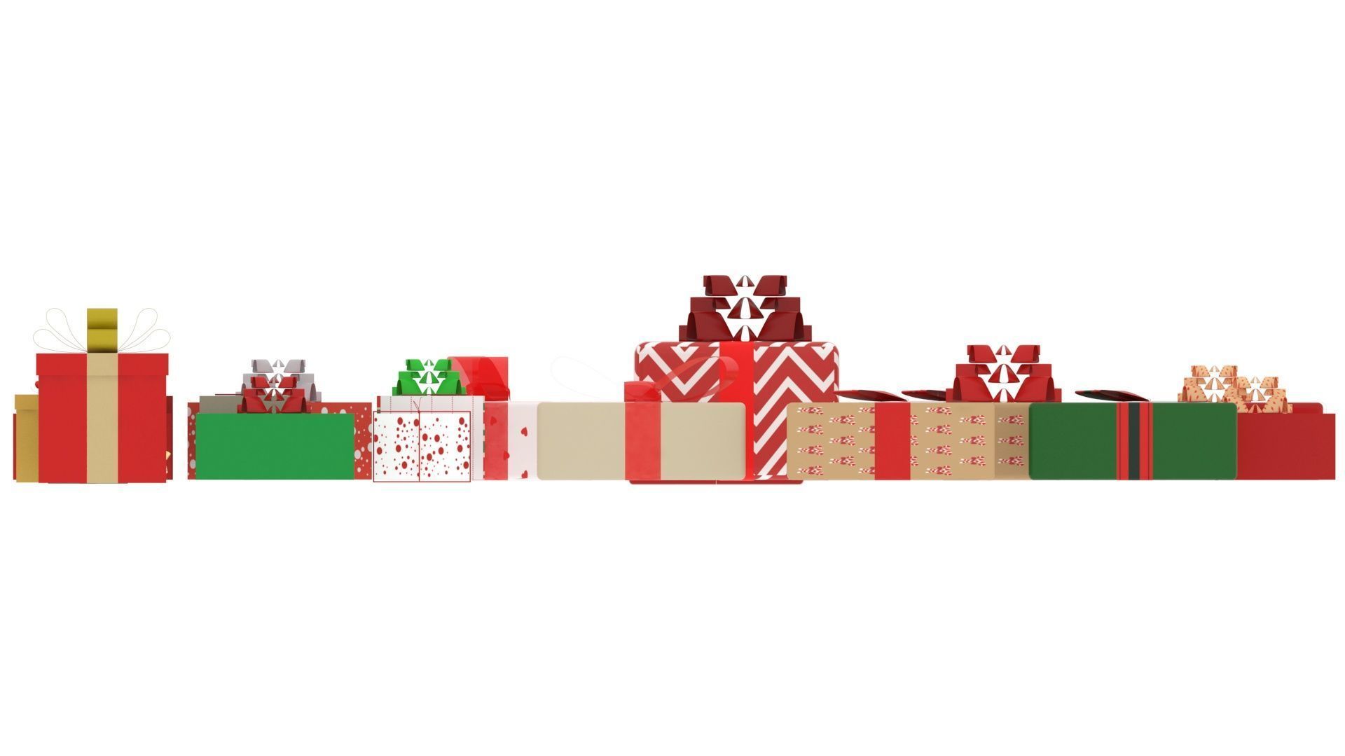 Christmas Gifts Set 3D model_15