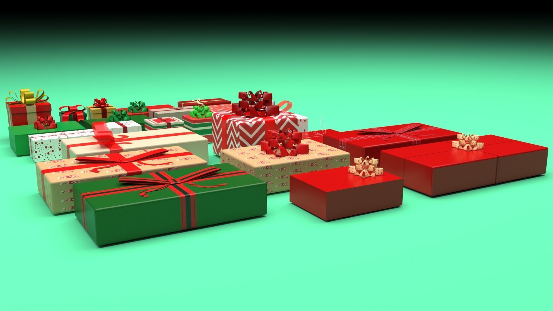 Christmas Gifts Set 3D model_74