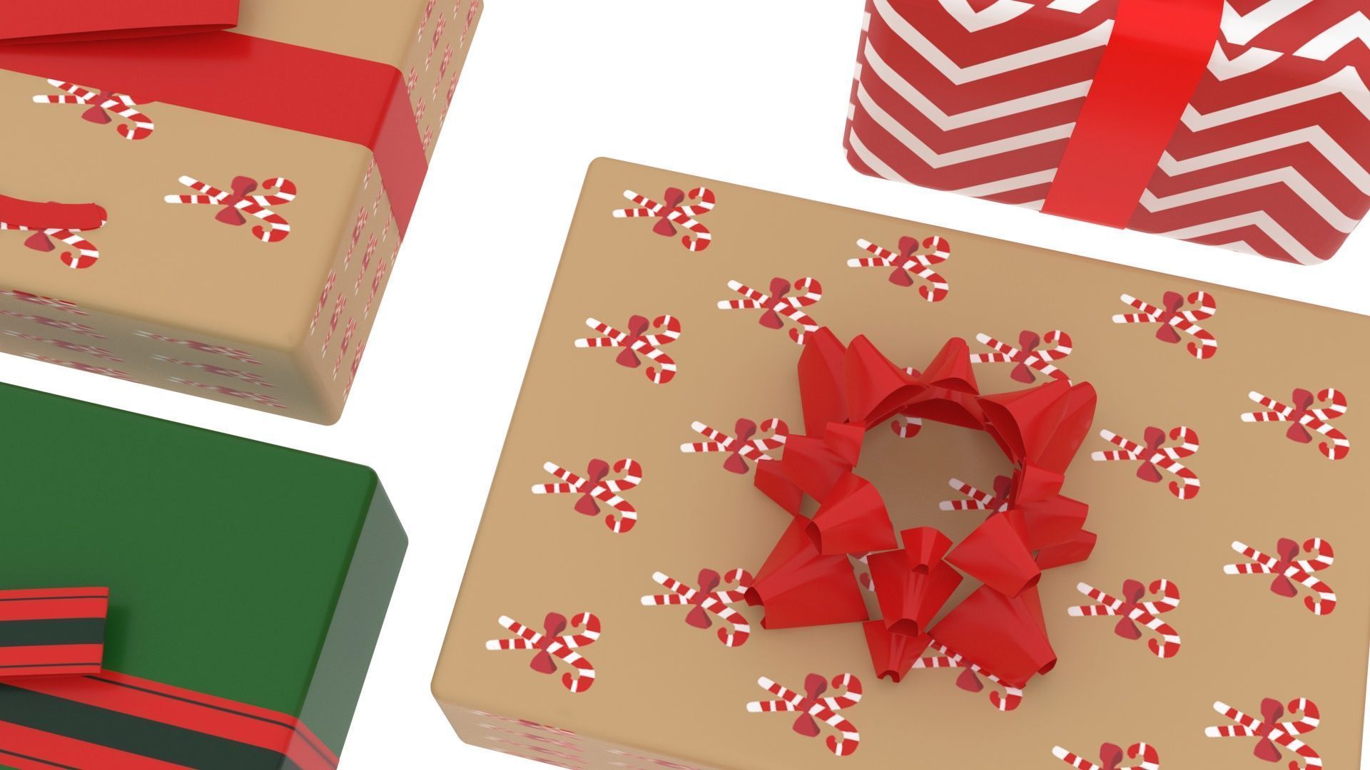 Christmas Gifts Set 3D model_5