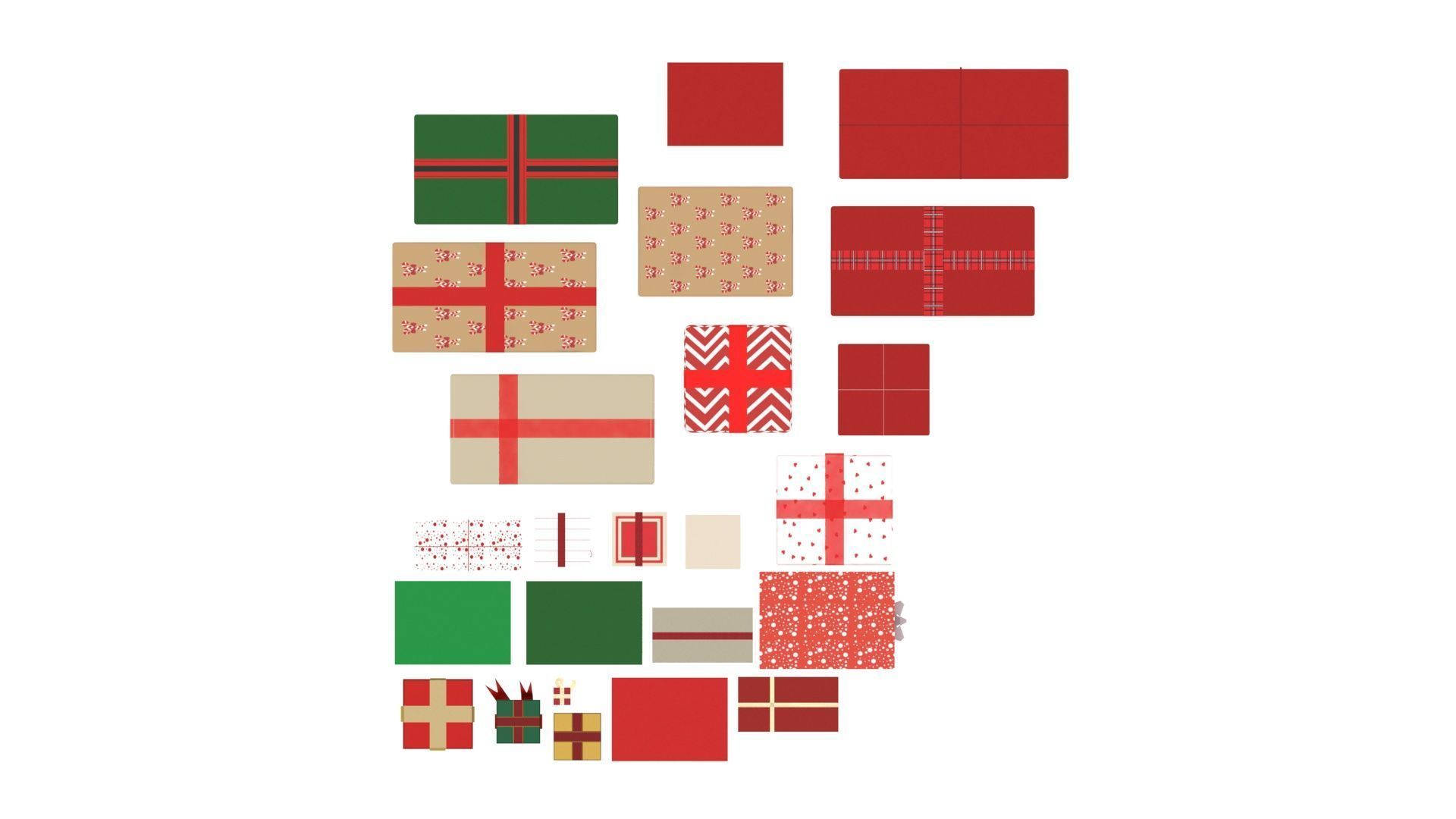 Christmas Gifts Set 3D model_16
