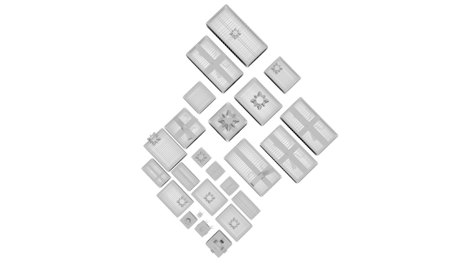 Christmas Gifts Set 3D model_22