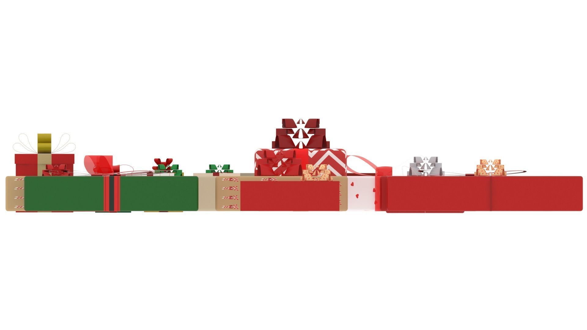 Christmas Gifts Set 3D model_14