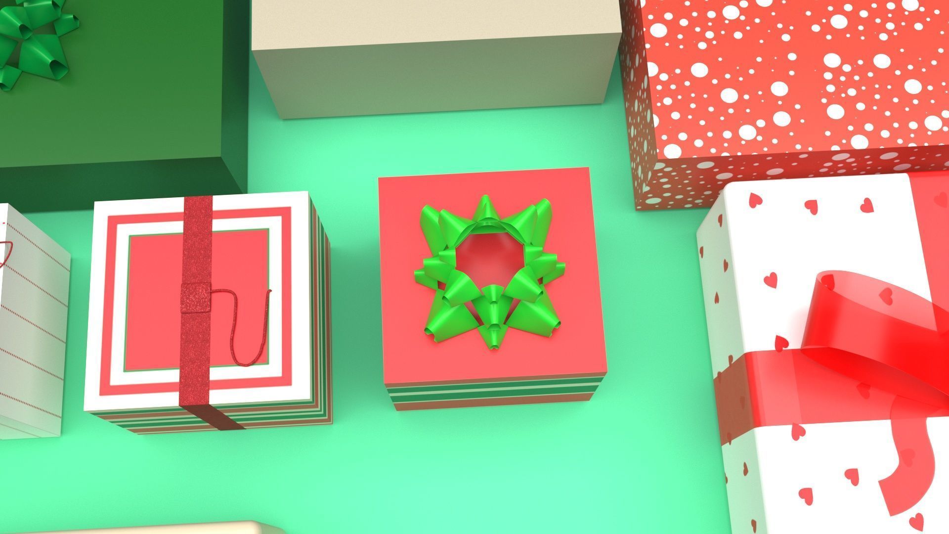 Christmas Gifts Set 3D model_80