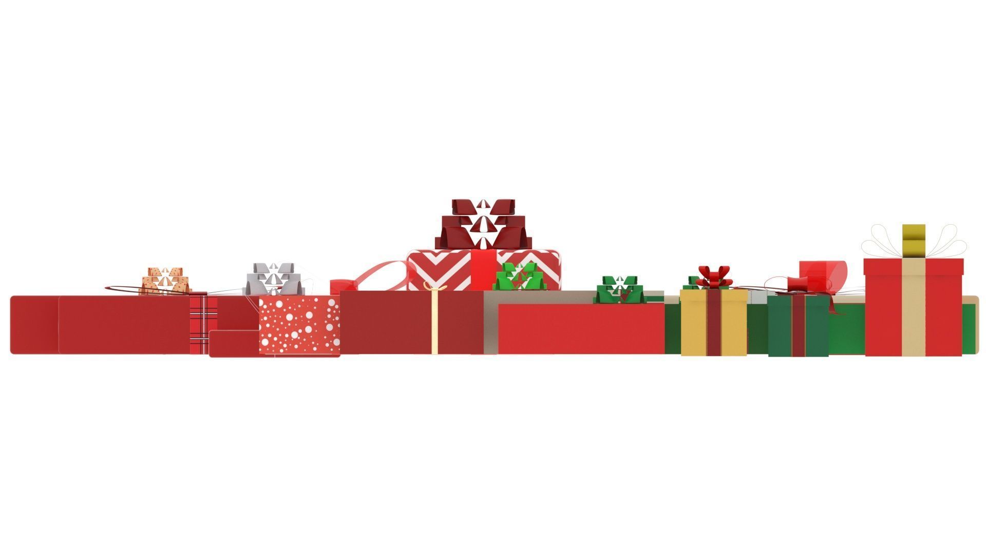 Christmas Gifts Set 3D model_17