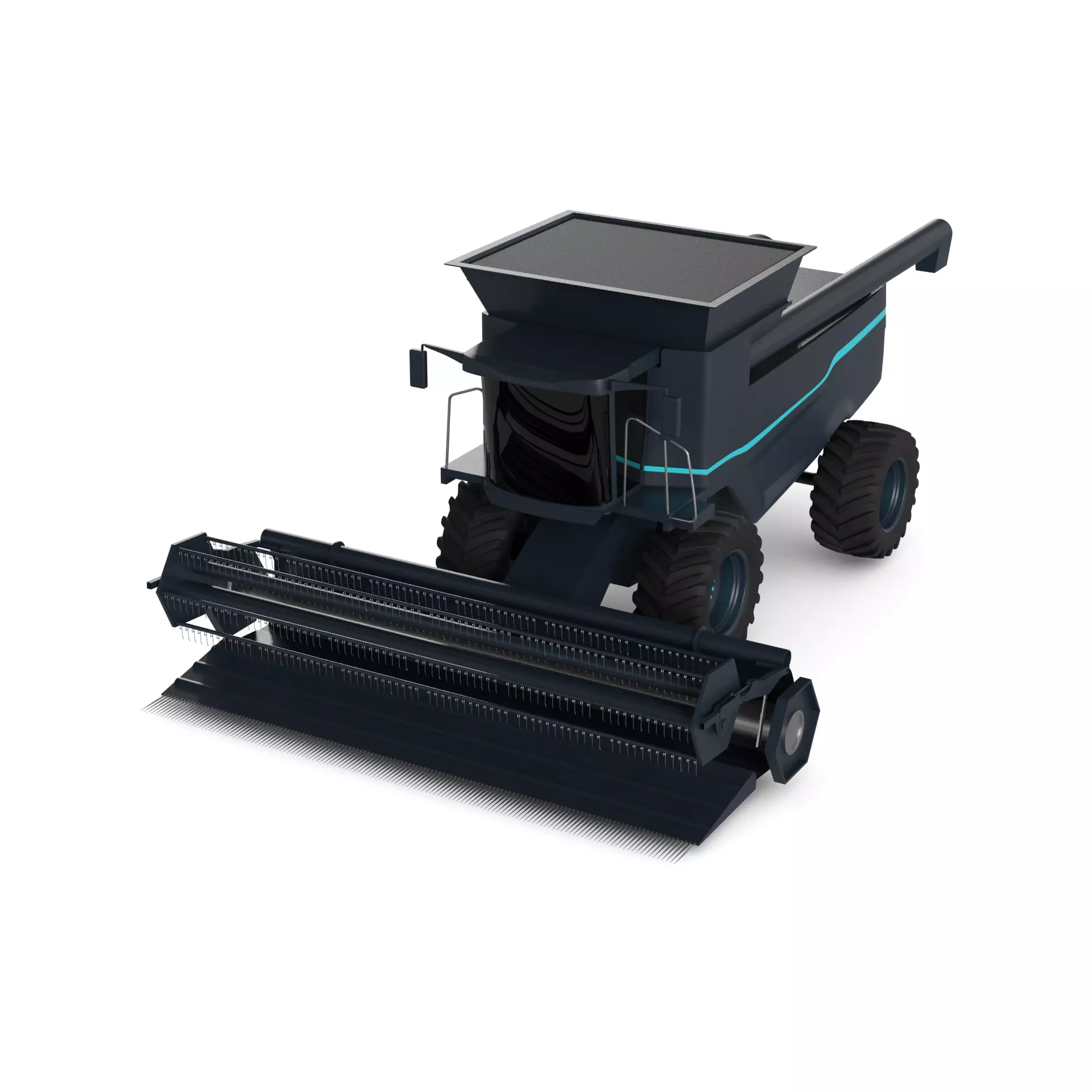 Combine Harvester 3D model_0