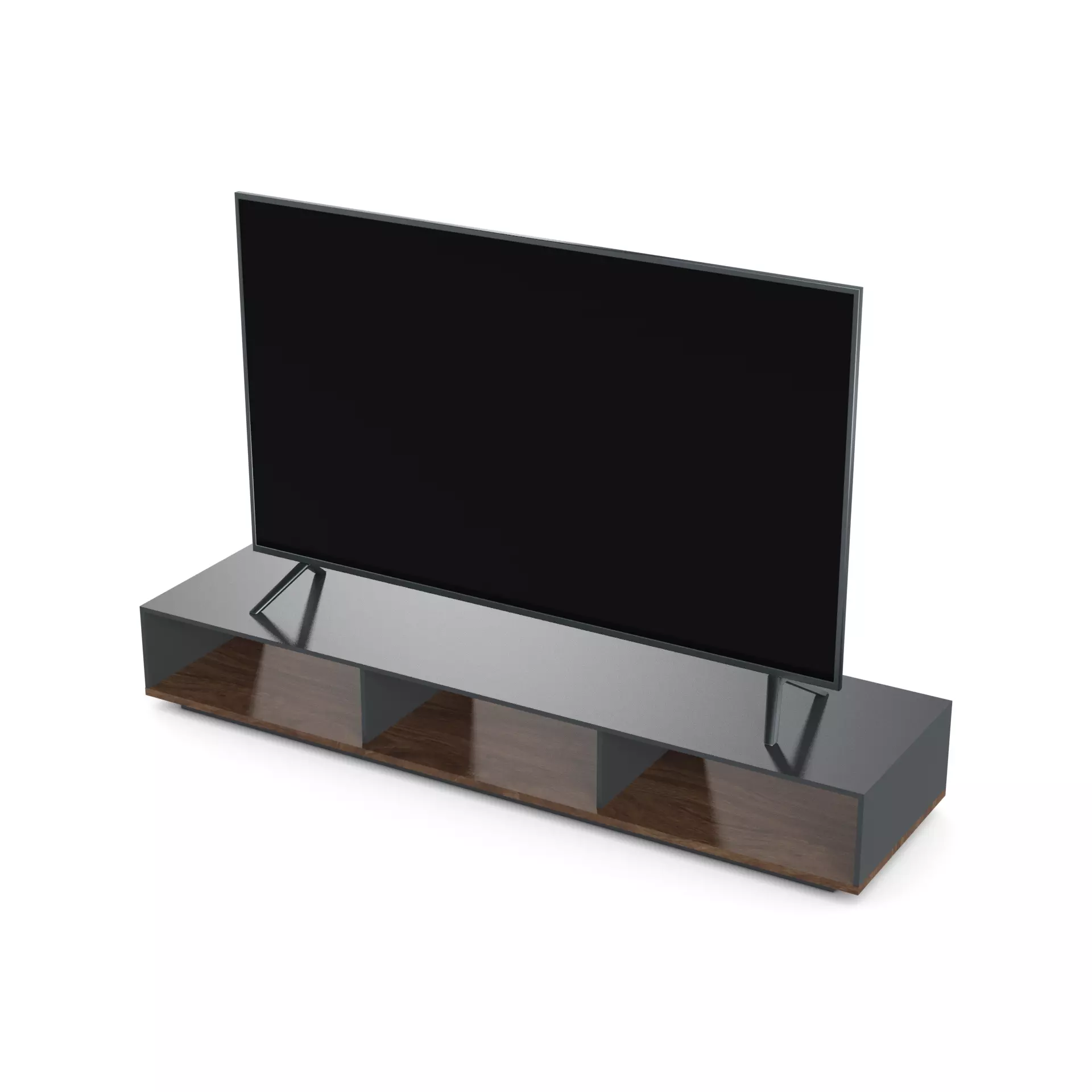 Smart TV Low-poly 3D model_0
