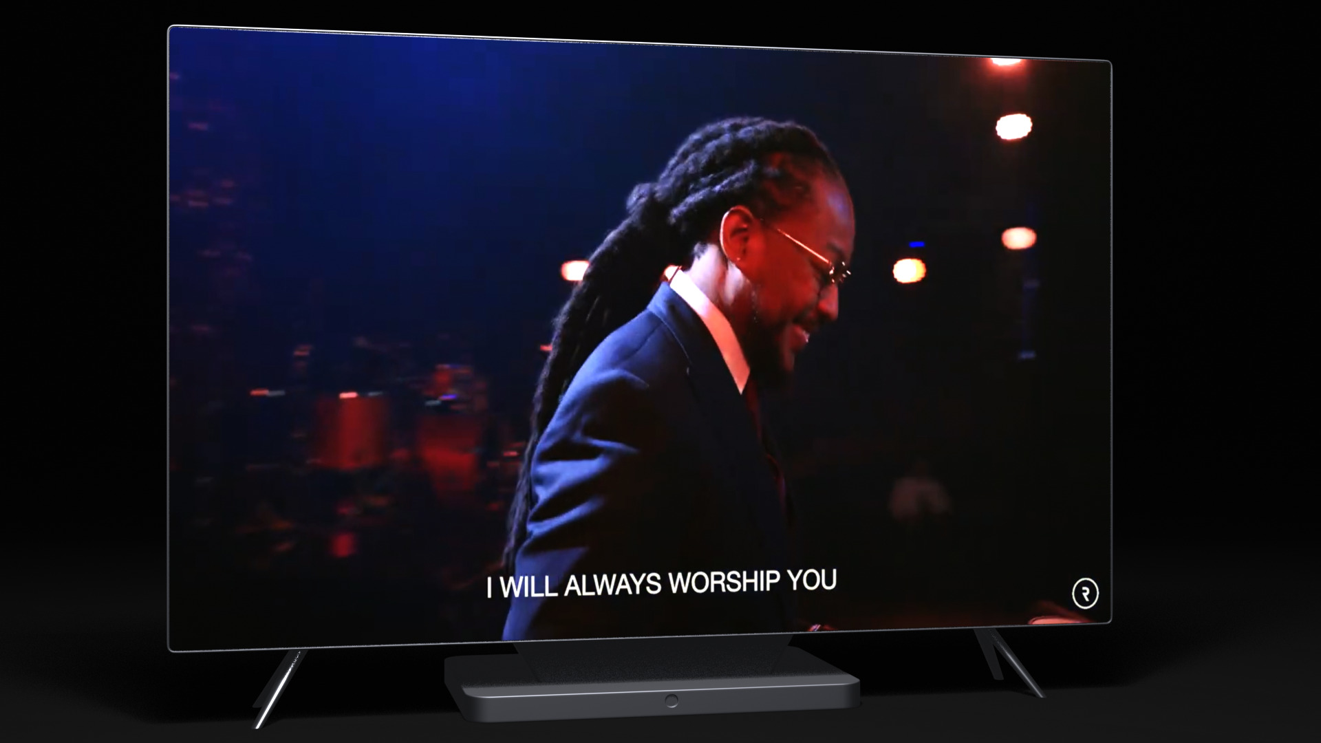 Flat Screen TV Set Modern Low-poly 3D model_41