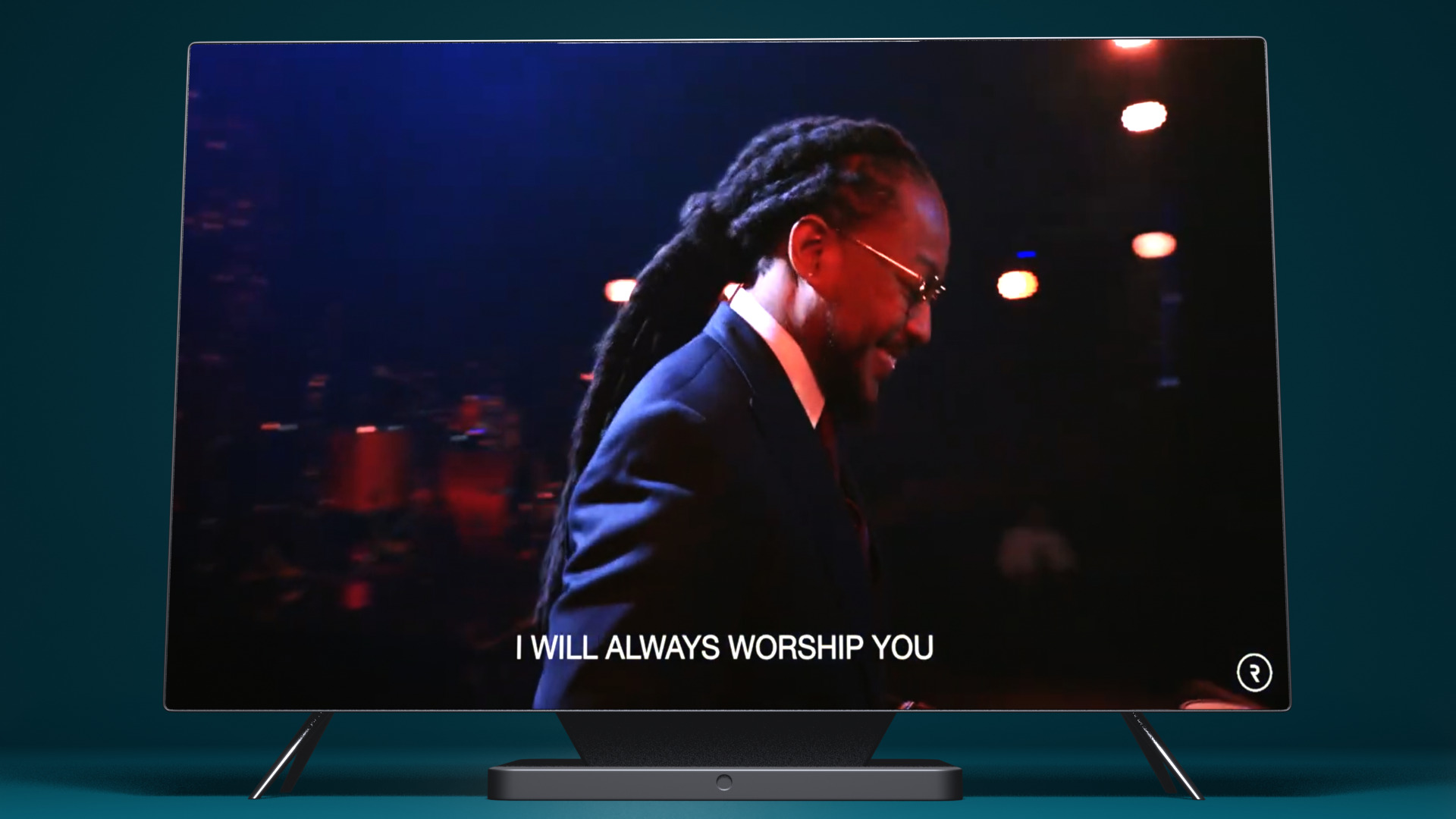 Flat Screen TV Set Modern Low-poly 3D model_27