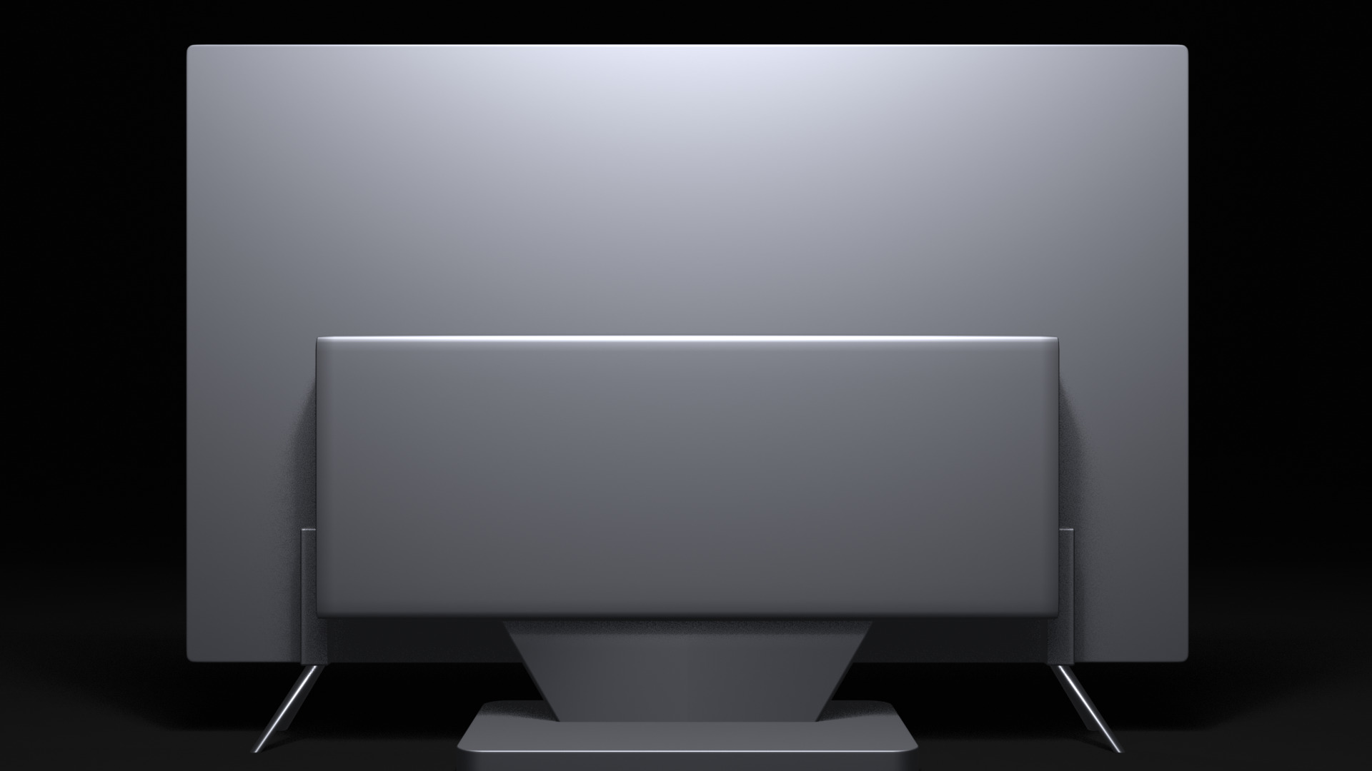 Flat Screen TV Set Modern Low-poly 3D model_55