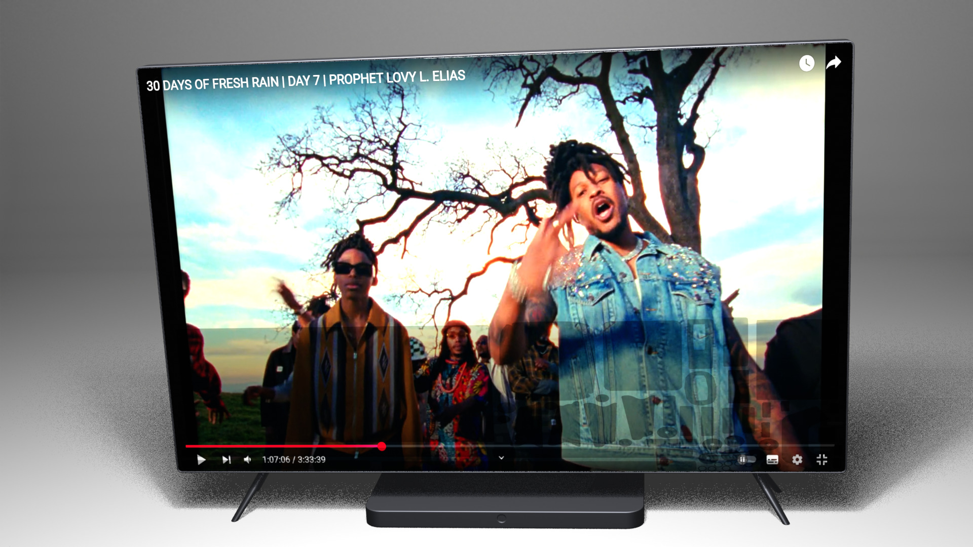 Flat Screen TV Set Modern Low-poly 3D model_13