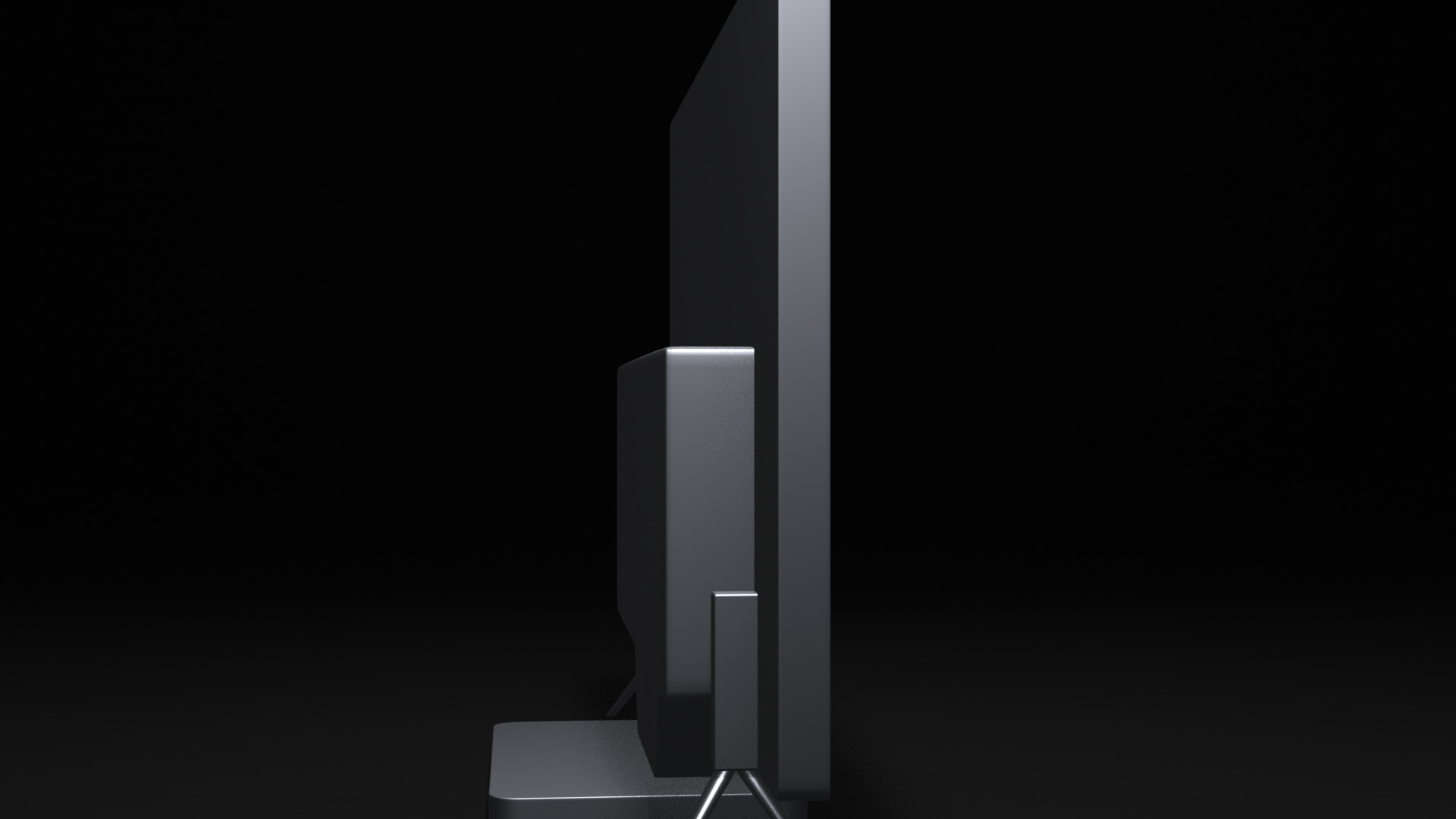 Flat Screen TV Set Modern Low-poly 3D model_46