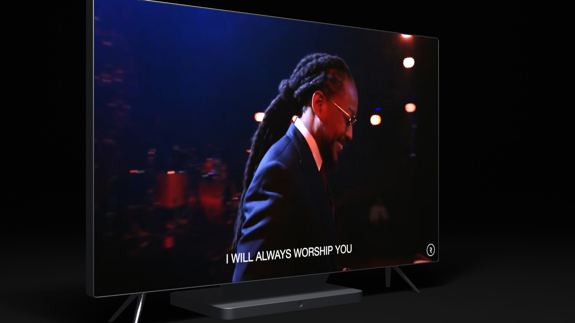 Flat Screen TV Set Modern Low-poly 3D model_43