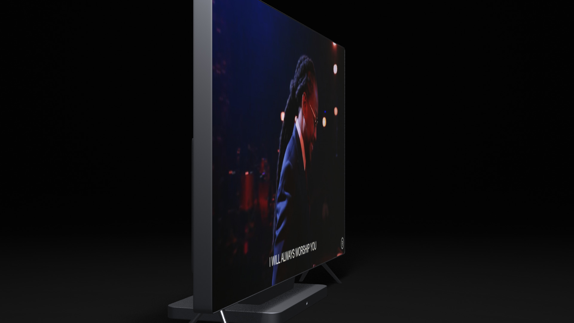 Flat Screen TV Set Modern Low-poly 3D model_47