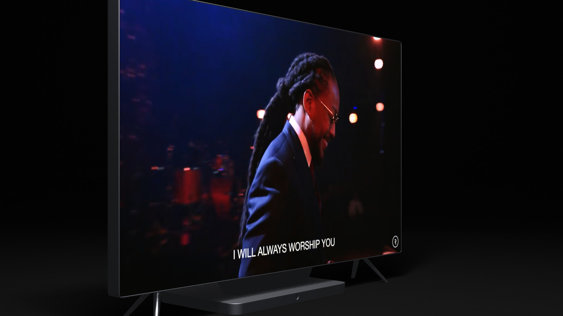 Flat Screen TV Set Modern Low-poly 3D model_42