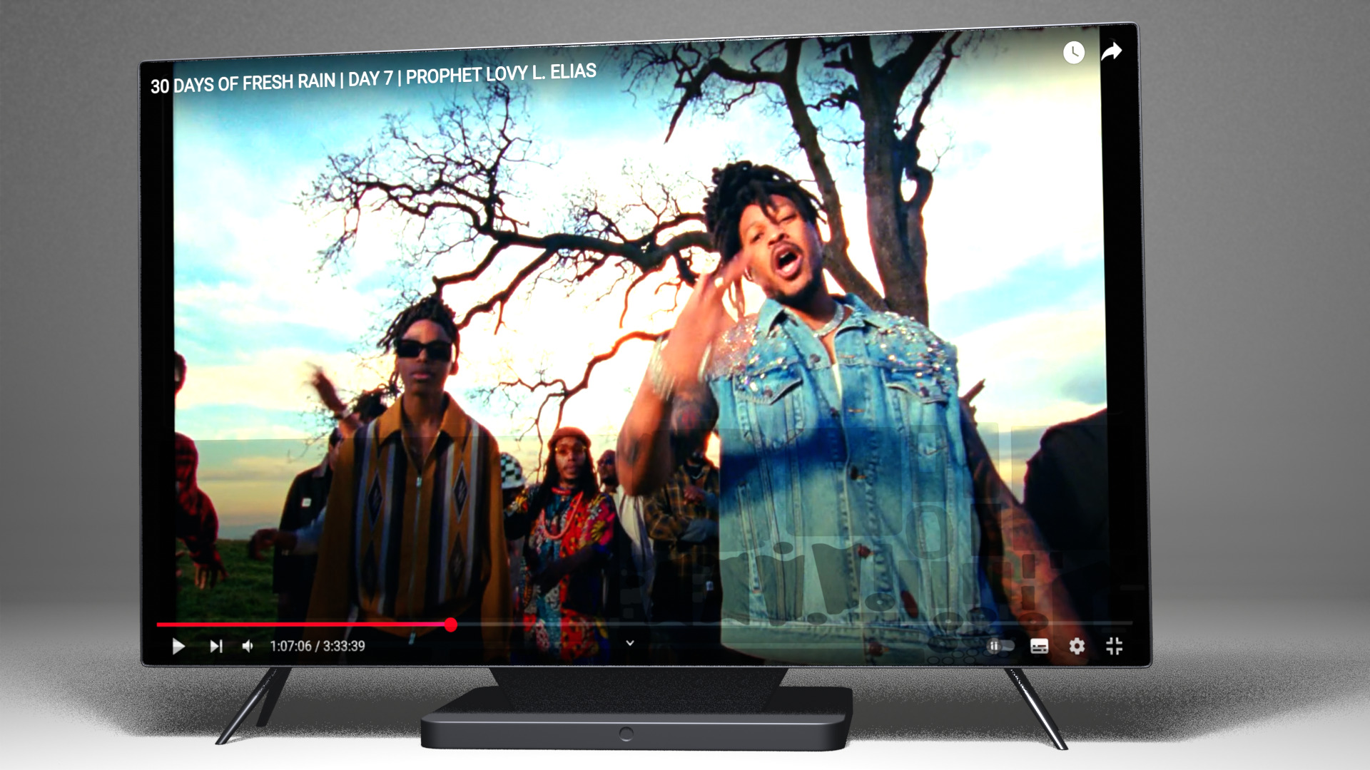 Flat Screen TV Set Modern Low-poly 3D model_18