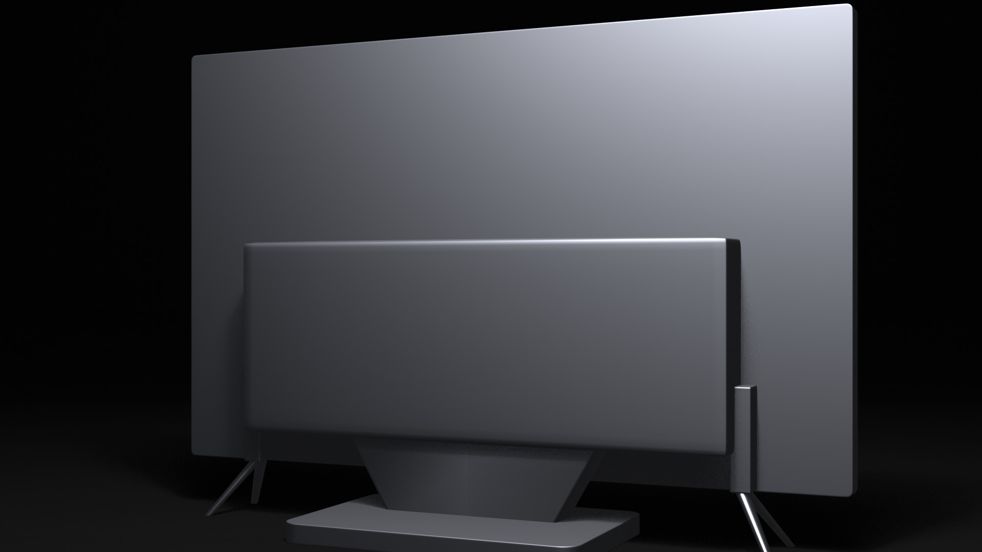 Flat Screen TV Set Modern Low-poly 3D model_52