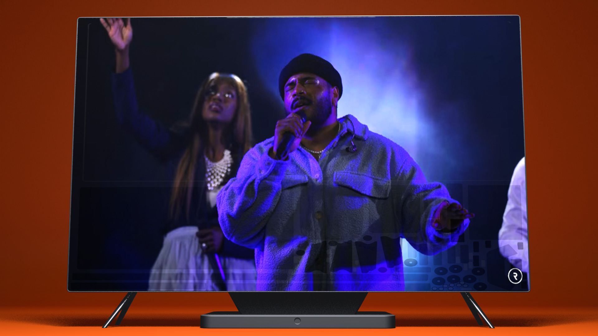 Flat Screen TV Set Modern Low-poly 3D model_14