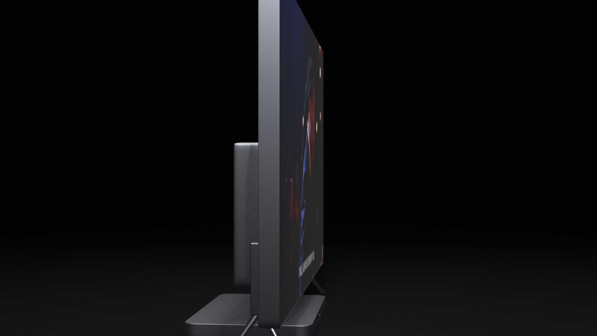 Flat Screen TV Set Modern Low-poly 3D model_51