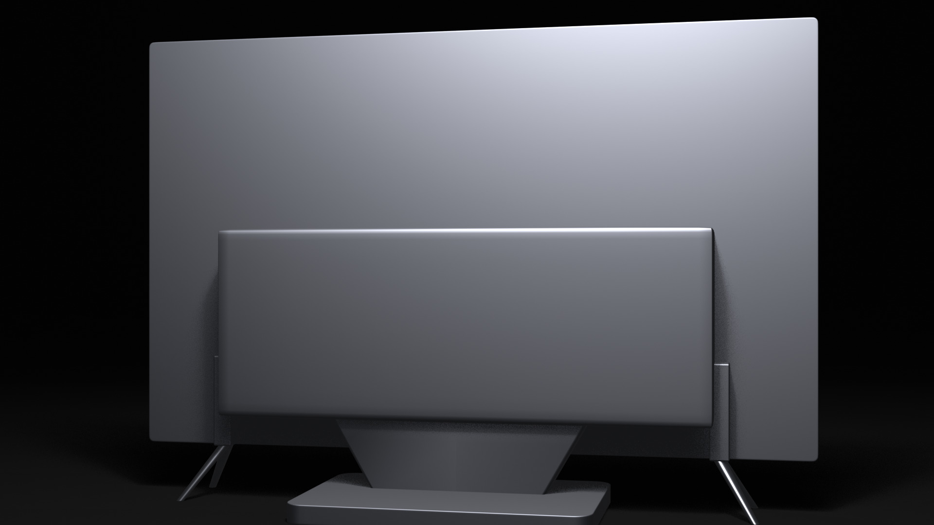 Flat Screen TV Set Modern Low-poly 3D model_54