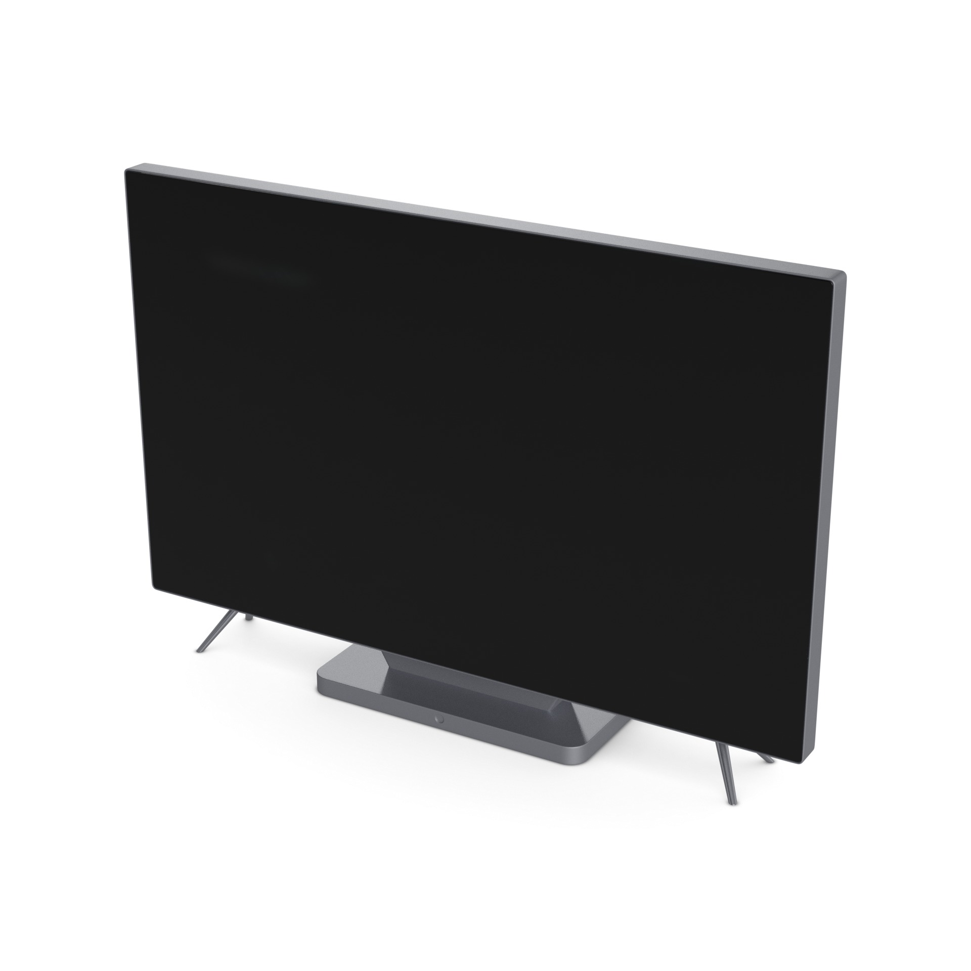 Flat Screen TV Set Modern Low-poly 3D model_3