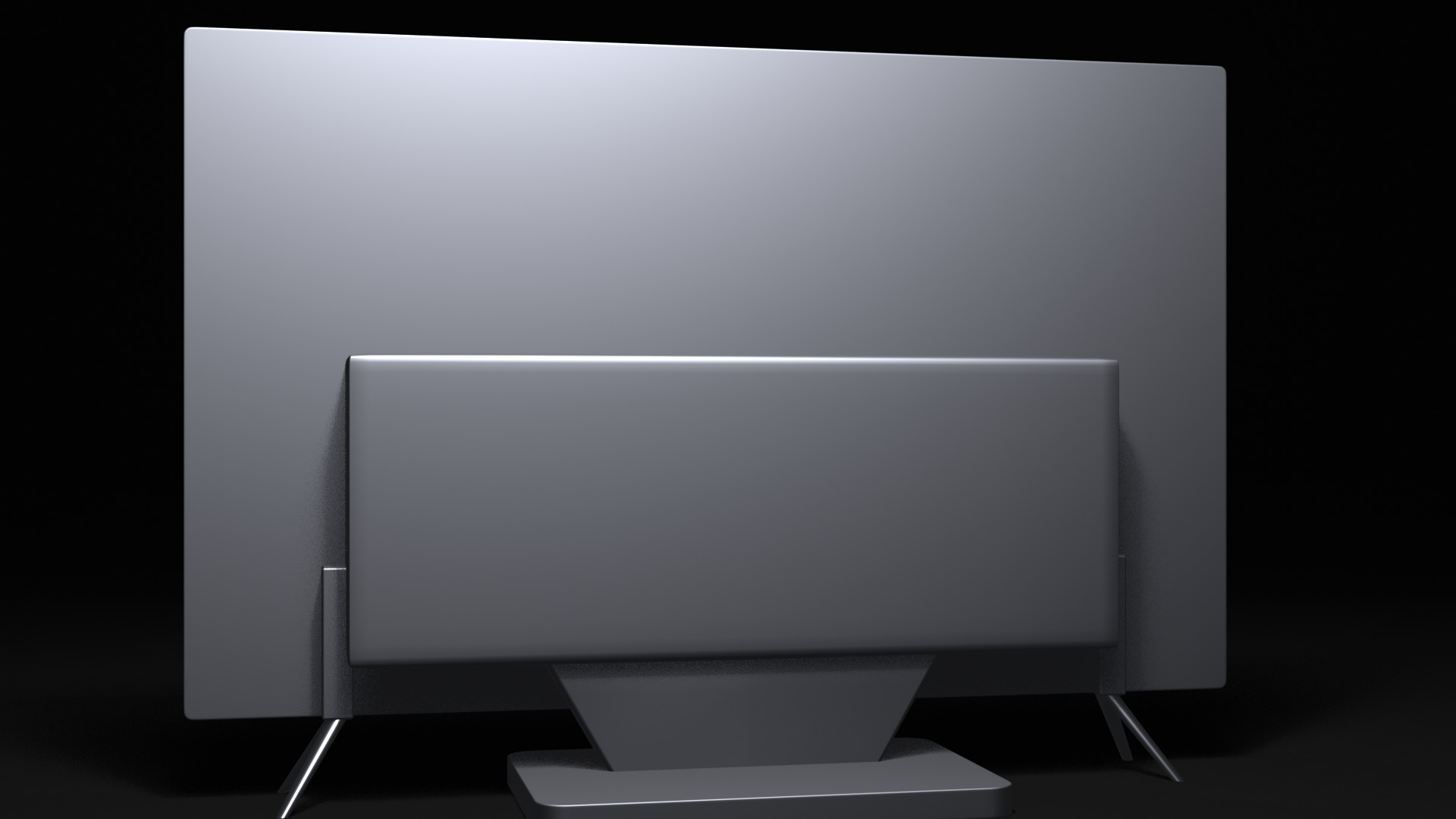 Flat Screen TV Set Modern Low-poly 3D model_53