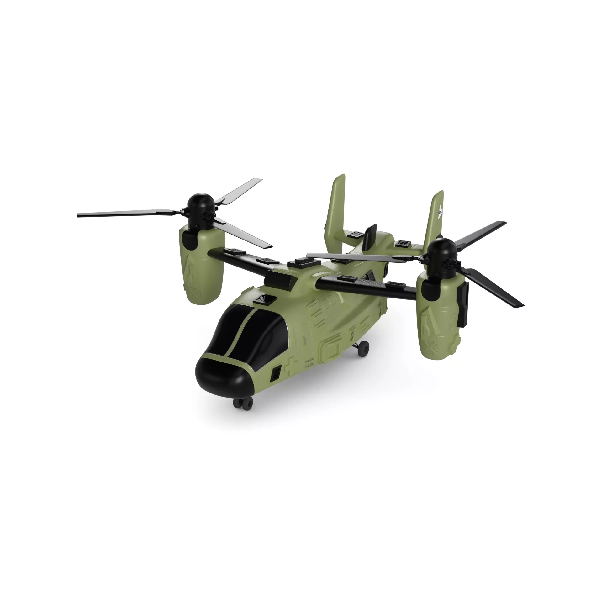 Tiltrotor Aircraft 3D model_0