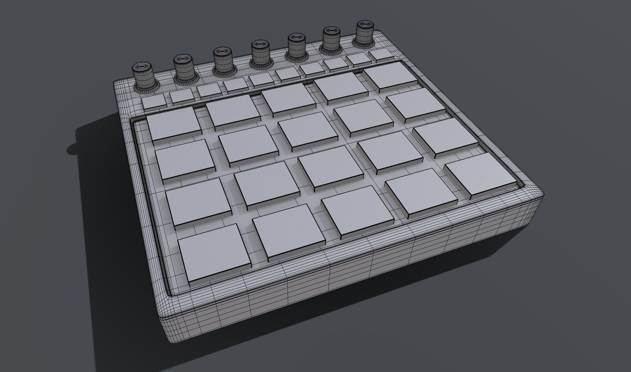 MIDI Drum Pad Low-poly 3D model_2