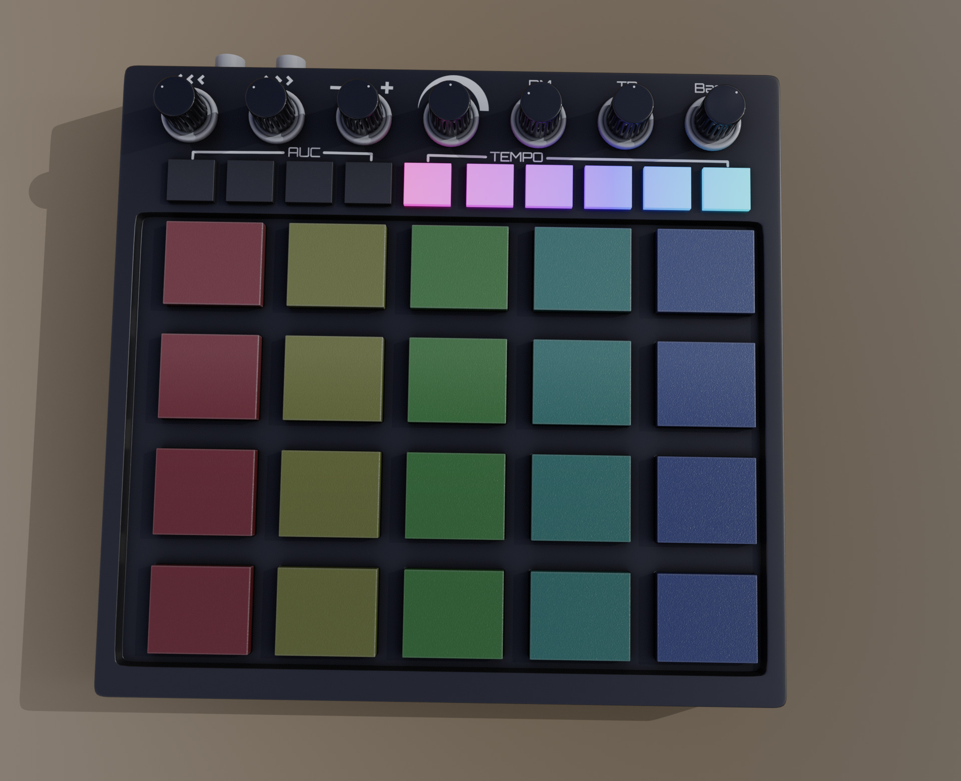 MIDI Drum Pad Low-poly 3D model_8