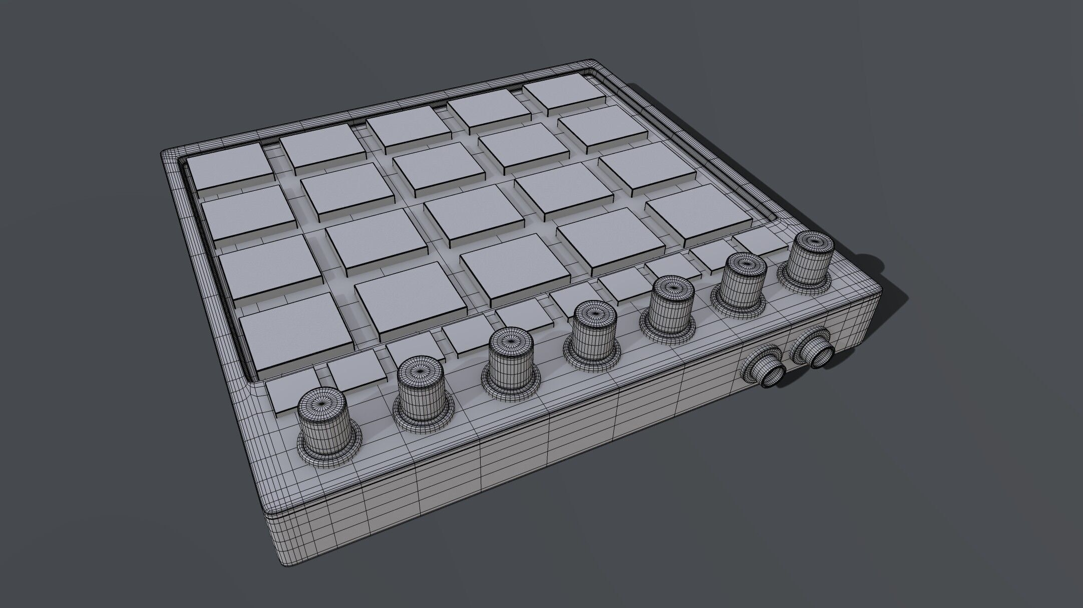 MIDI Drum Pad Low-poly 3D model_6