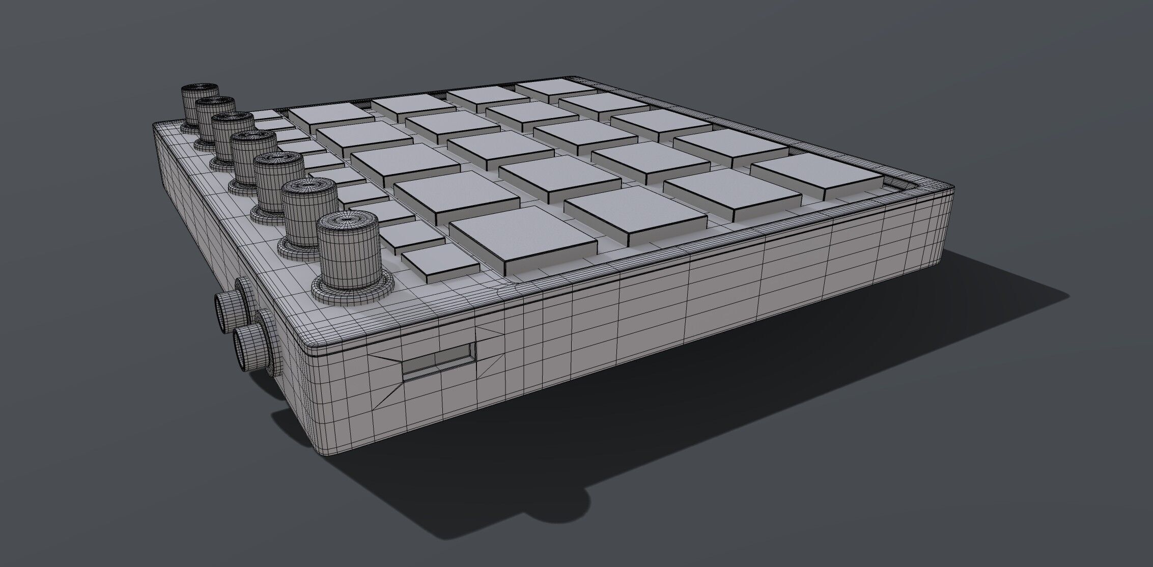 MIDI Drum Pad Low-poly 3D model_4