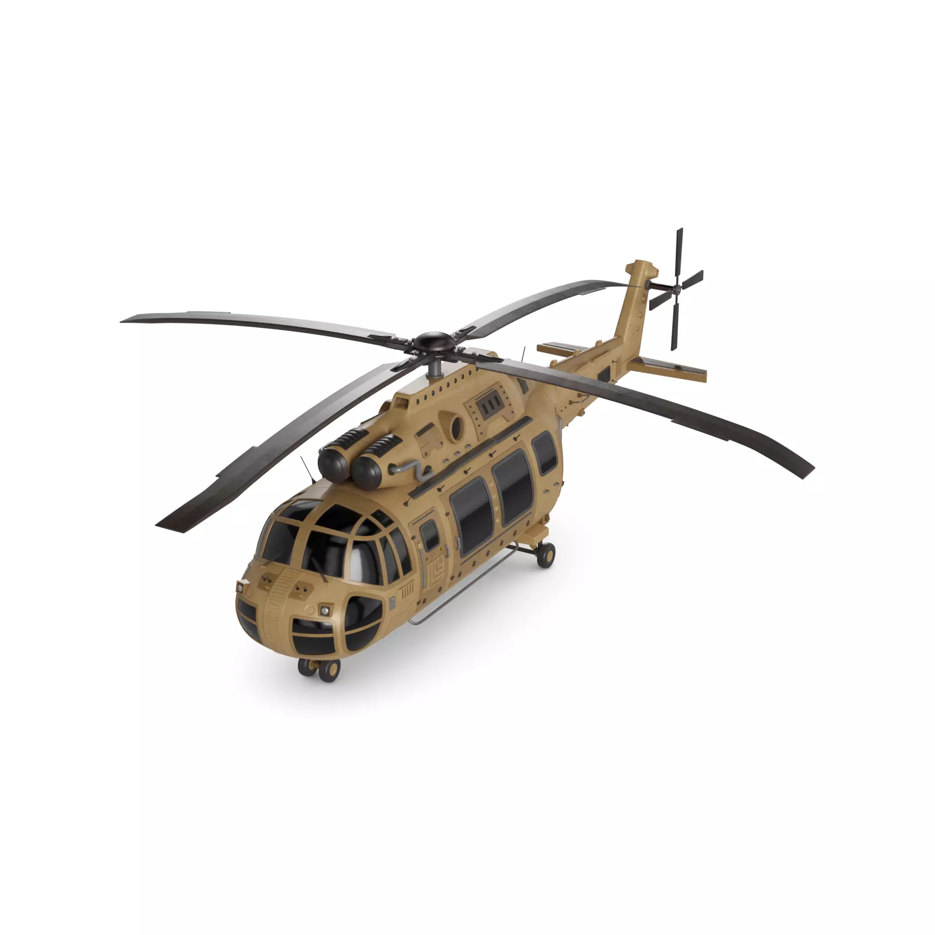 Utility Helicopter 3D model_0