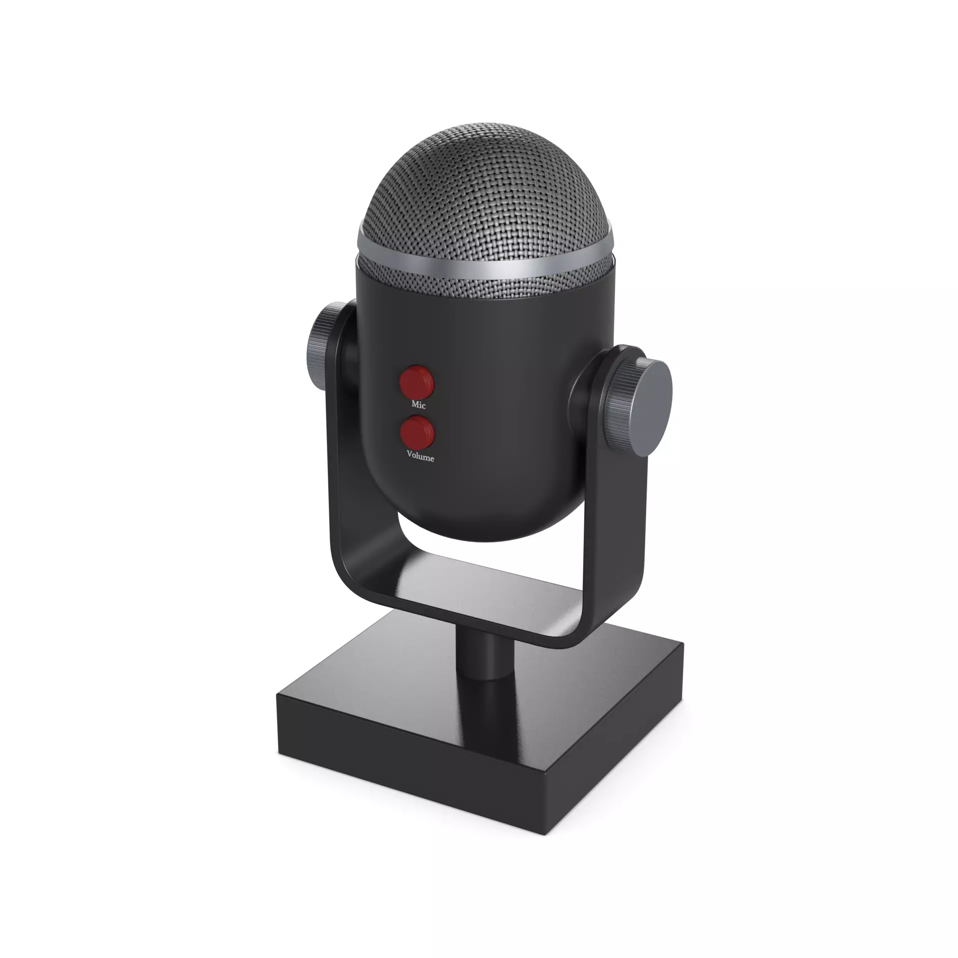 Conferencing Microphone Low-poly 3D model_0