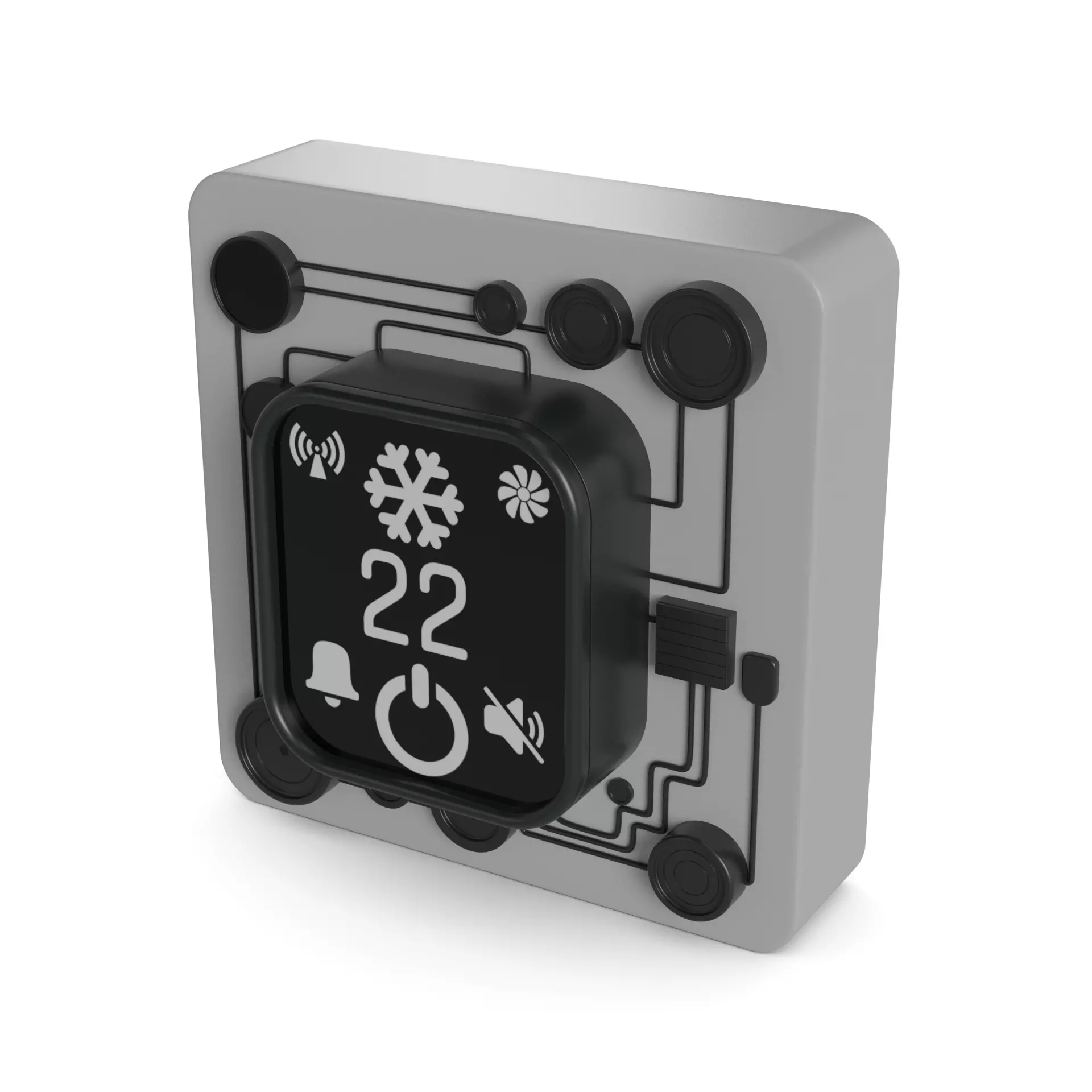 Smart Thermostat 3D model_0