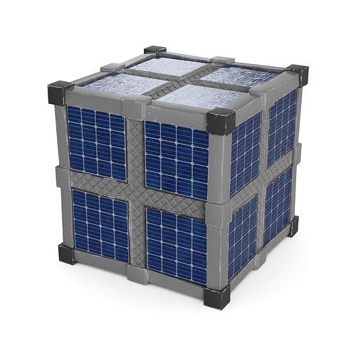 Cubesats Small Satellite Low-poly 3D model