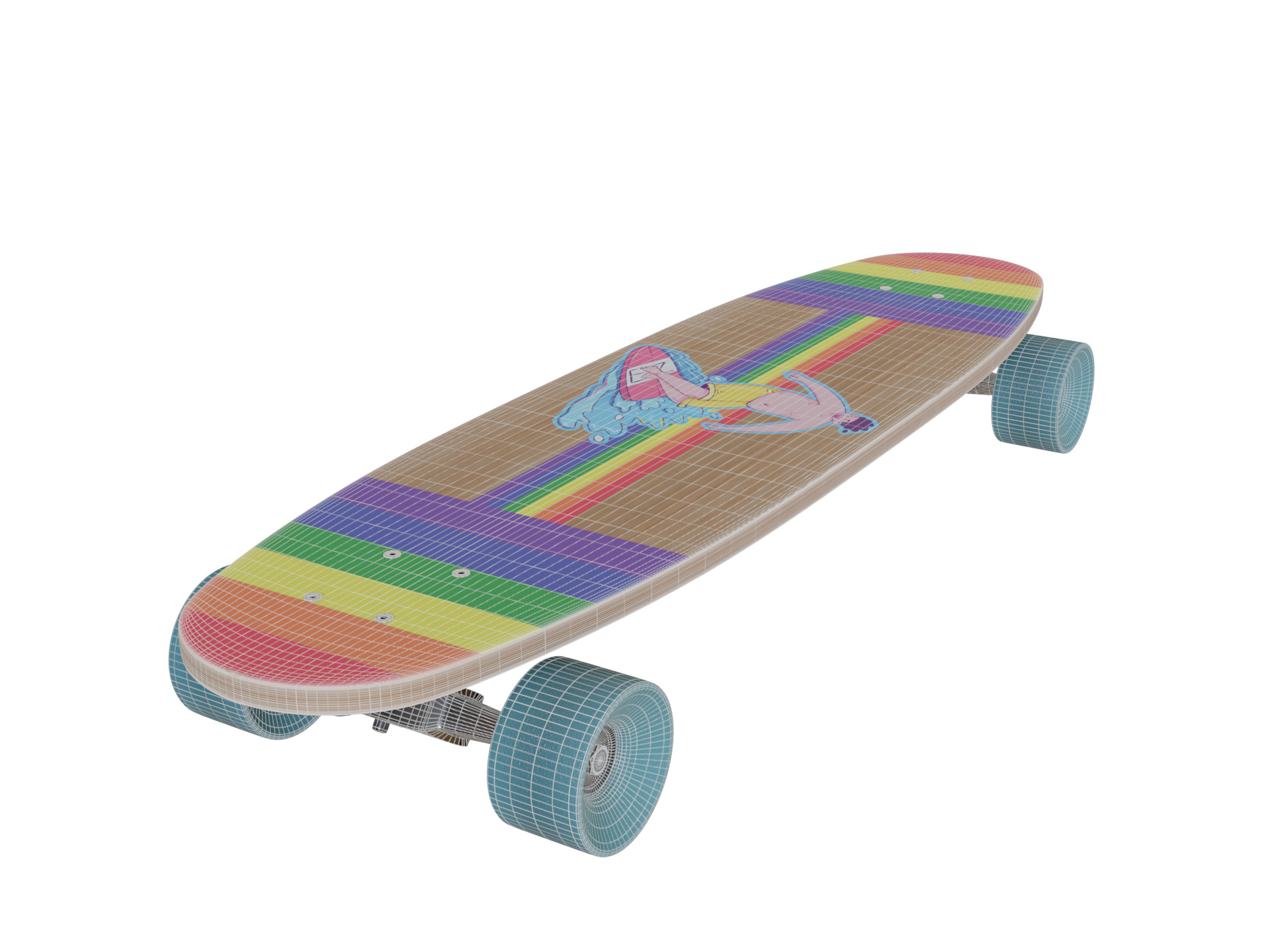 Longboard 3D model_1