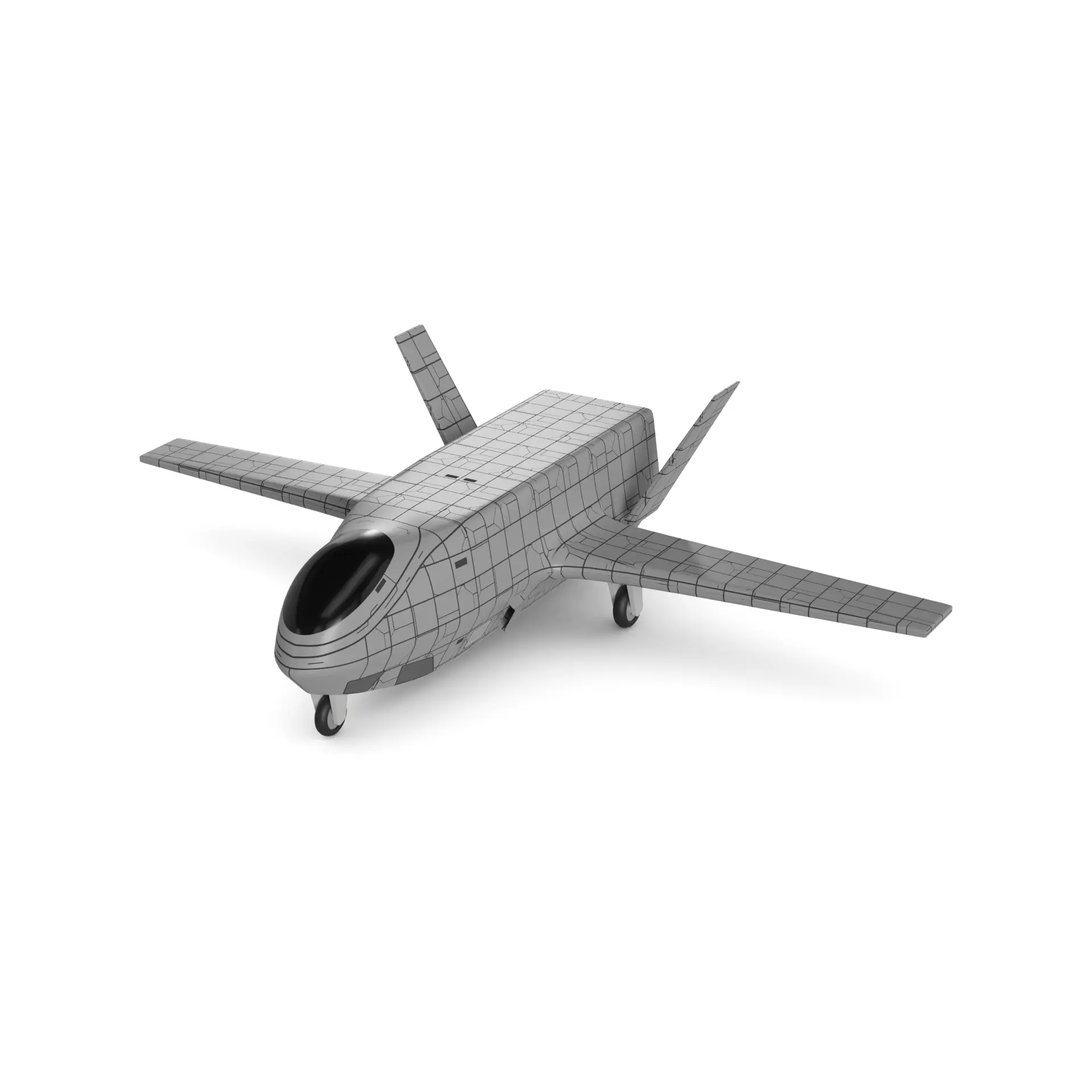 Military USV Low-poly 3D model_0