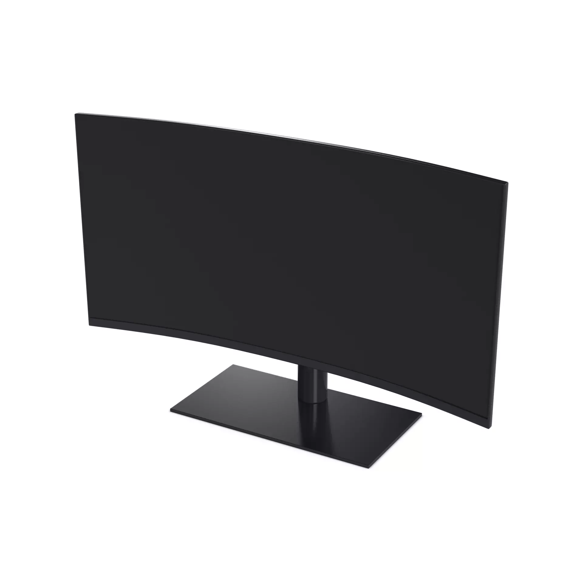 Monitor Curved Low-poly 3D model_0